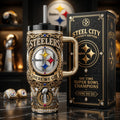Pittsburgh Steelers 40oz Tumbler with Lid and Straw