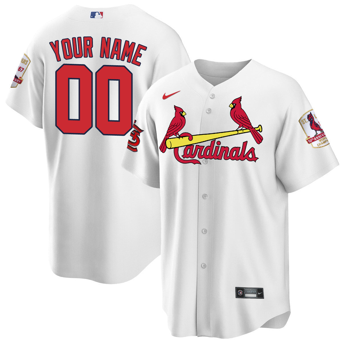 Men's St. Louis Cardinals Custom 1967 World Series Champions Jersey – All Stitched