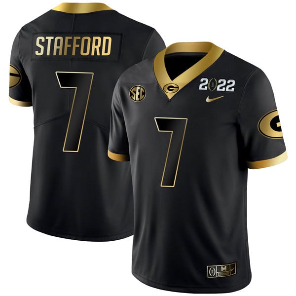Men's Georgia Bulldogs Limited Champion Golden Jersey – All Stitched