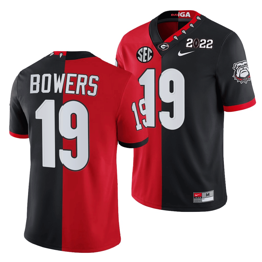 Men's Georgia Bulldogs 2022 National Championship Jersey All Stitched - Black Split Edition
