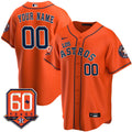 Houston Astros “Los Astros” Hispanic Heritage Custom Name and Number Jersey 60th Anniversary Patch – All Stitched