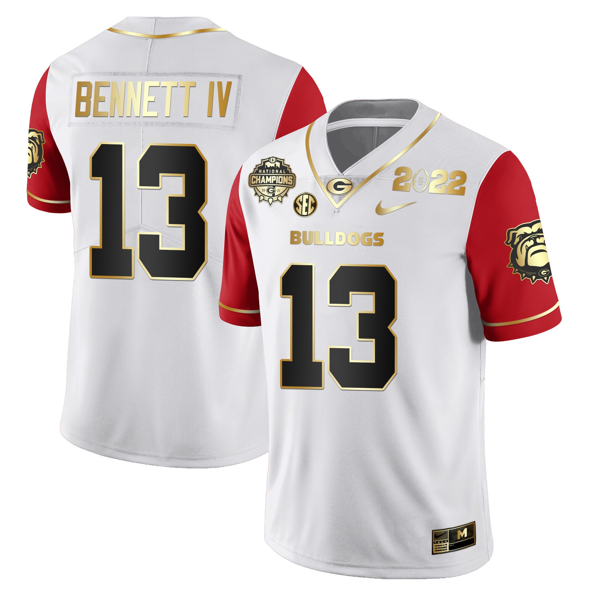 Men's Georgia Bulldogs CFP National Champions Limited Jersey - All Stitched