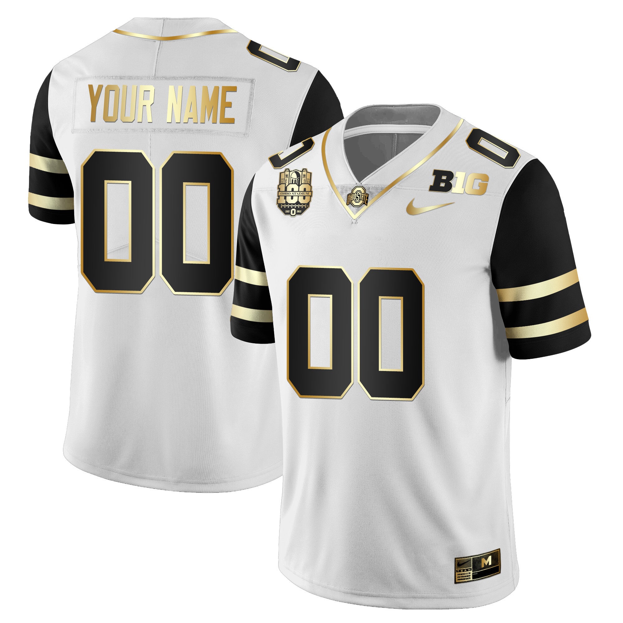 Custom Ohio State Buckeyes Players Jersey All Stiched - Ohio Stadium’s 100th Anniversary Logo Patch