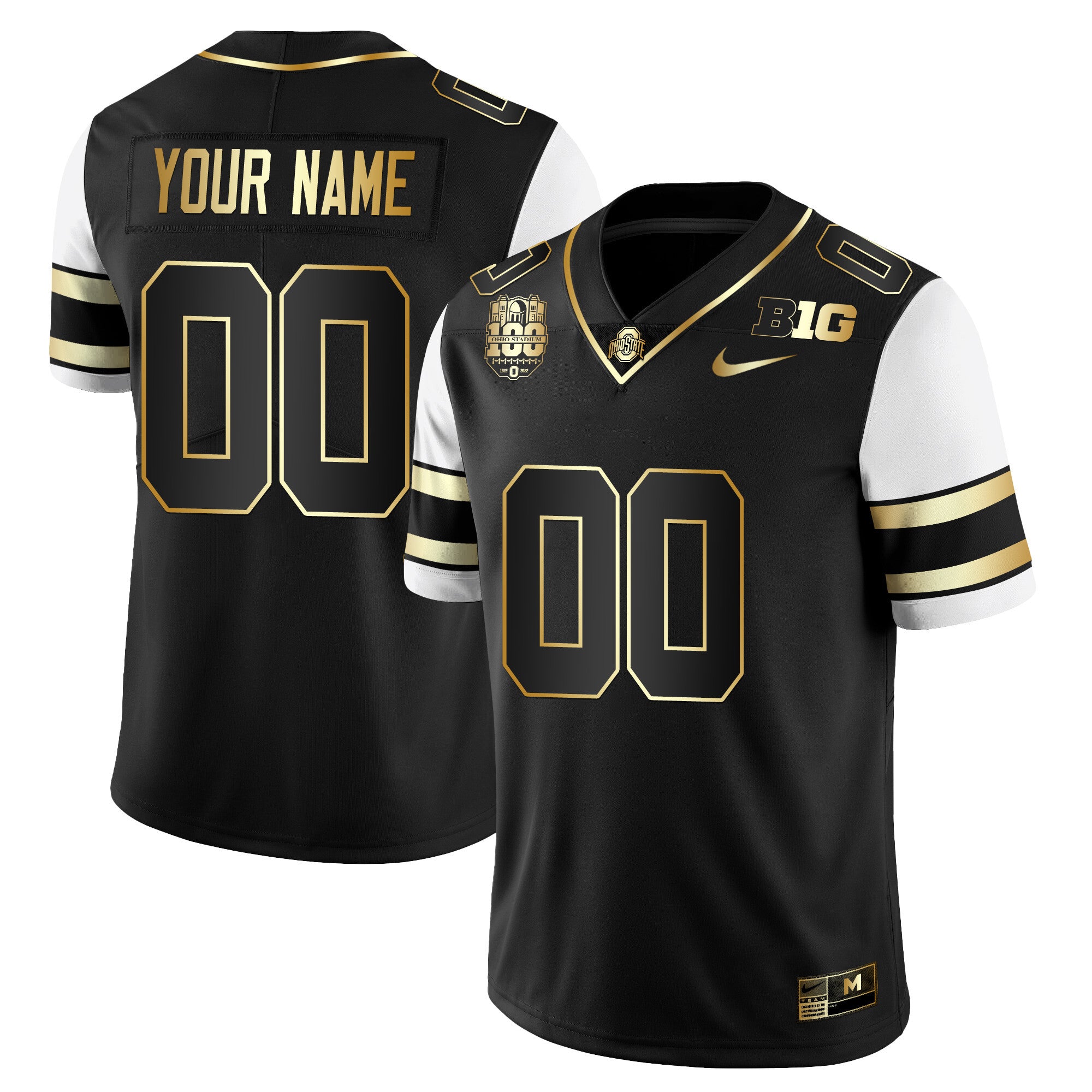 Custom Ohio State Buckeyes Players Jersey All Stiched - Ohio Stadium’s 100th Anniversary Logo Patch