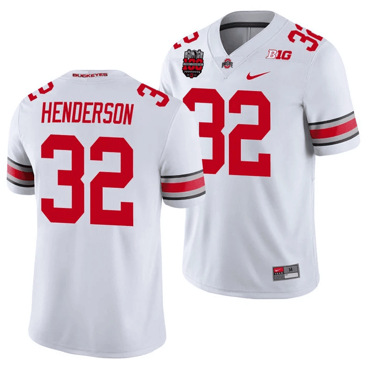 Men's Ohio State Buckeyes Jersey All Stiched - Ohio Stadium’s 100th Anniversary Logo Patch