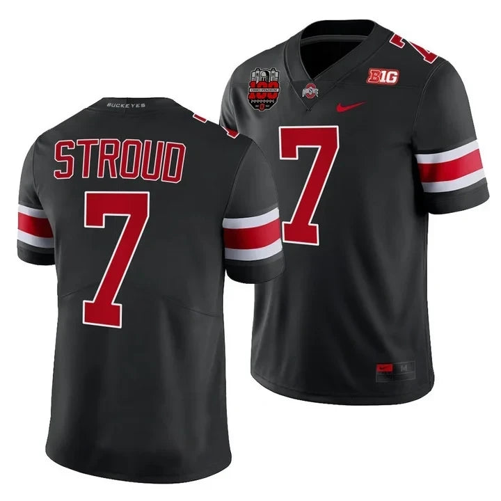 Men's Ohio State Buckeyes Jersey All Stiched - Ohio Stadium’s 100th Anniversary Logo Patch