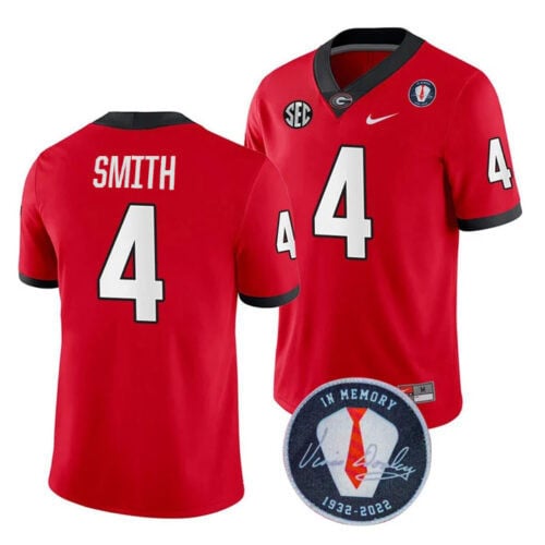 Men's Georgia Bulldogs Players Jersey Honoring Vince Dooley Patch - All Stitched