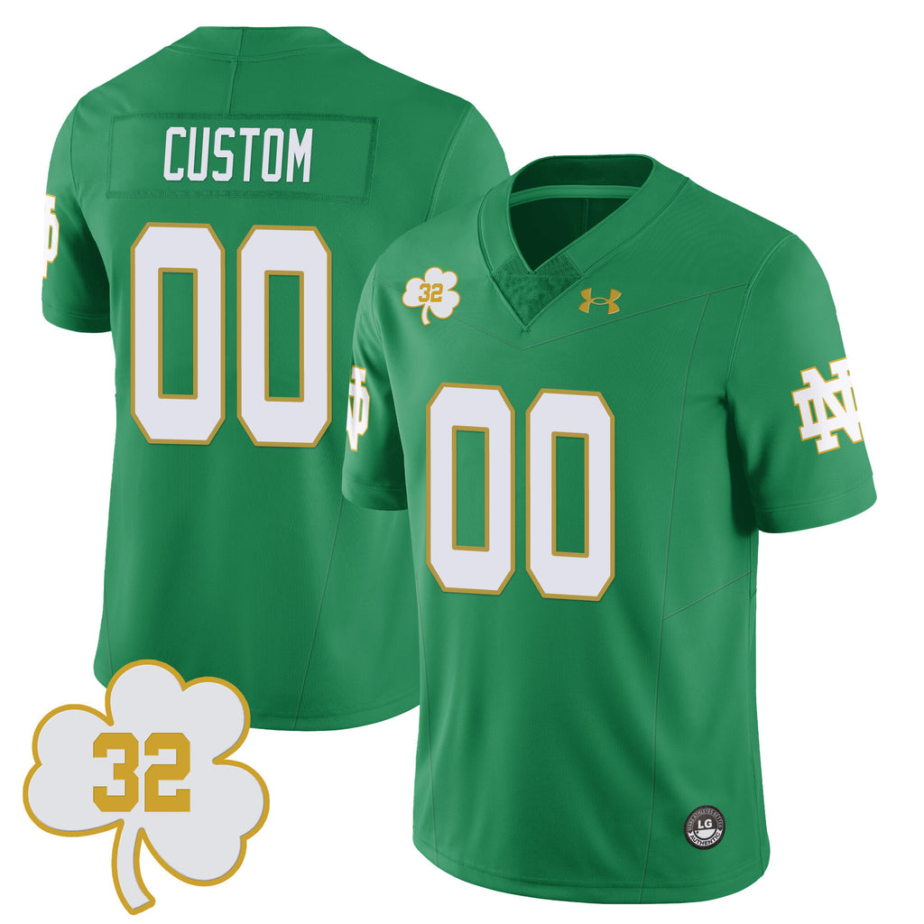 Men's Notre Dame Football Johnny Lujack Patch Jersey - All Stitched