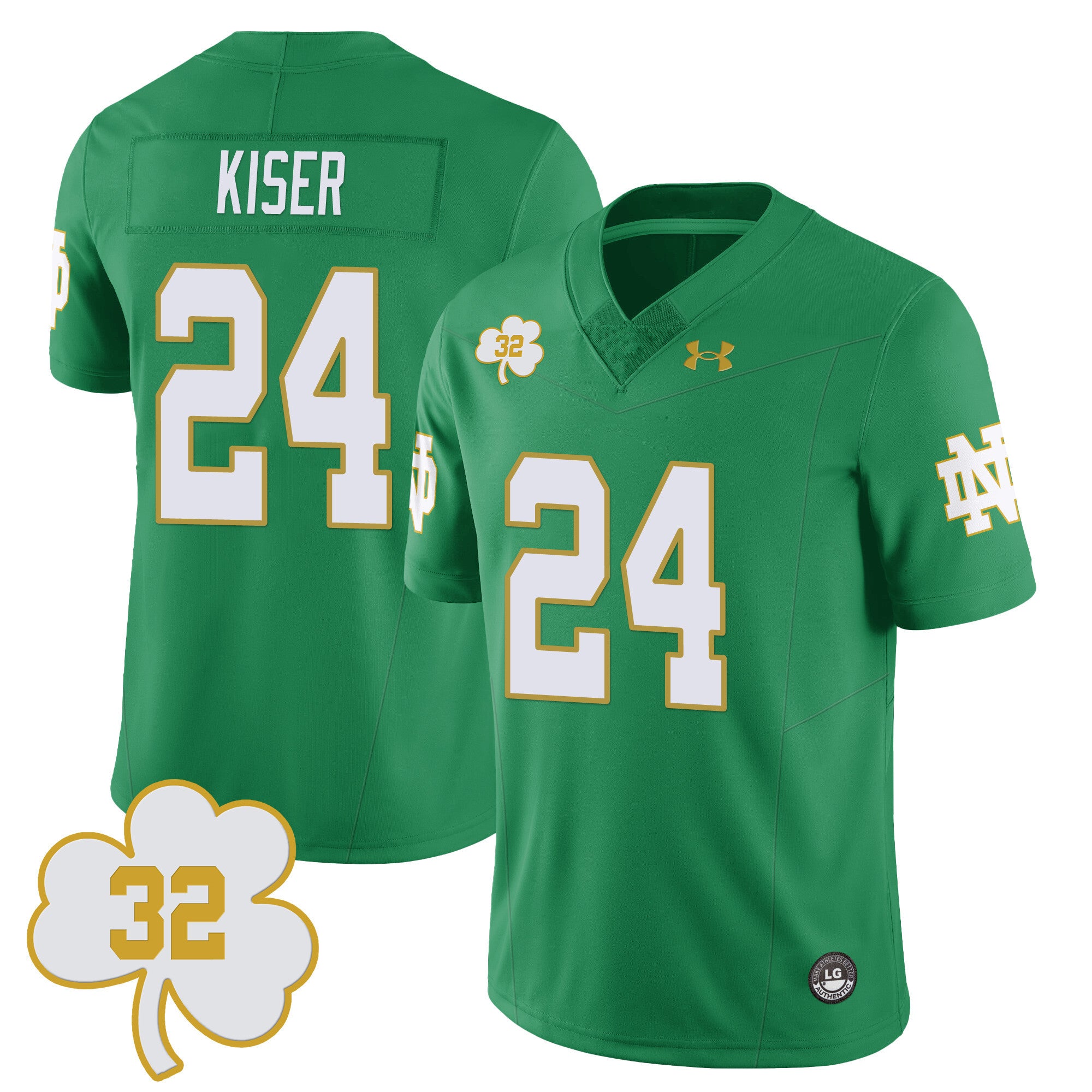 Men's Notre Dame Football Johnny Lujack Patch Jersey - All Stitched