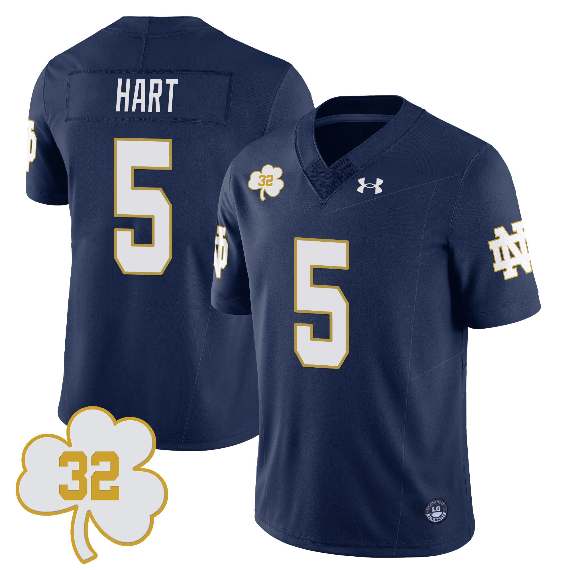 Men's Notre Dame Football Johnny Lujack Patch Jersey - All Stitched