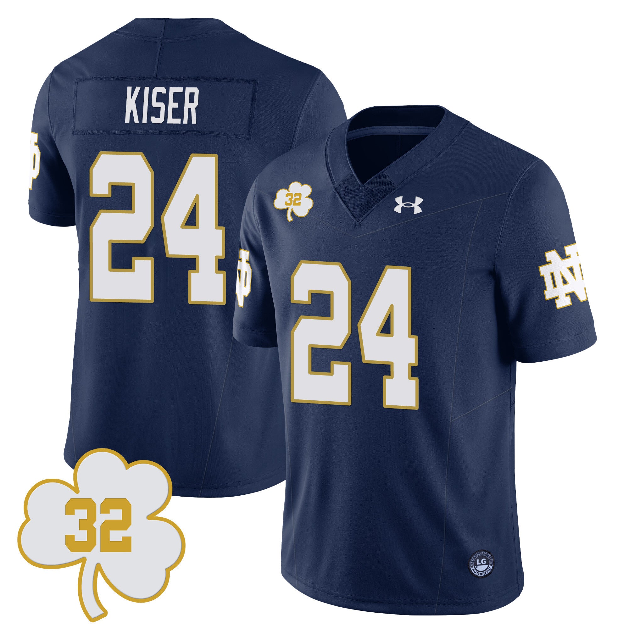 Men's Notre Dame Football Johnny Lujack Patch Jersey - All Stitched