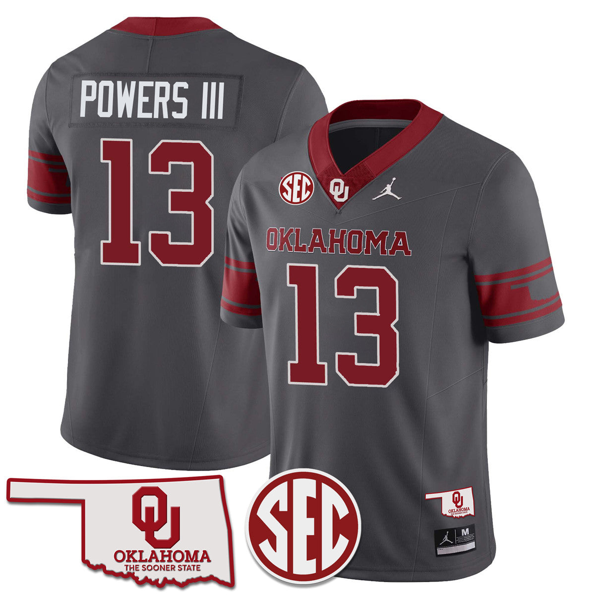 Youth's Oklahoma Sooners 2024 Limited Jersey - SEC Patch - All Stitched