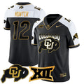Men's Colorado Buffaloes 2024 Vapor Limited Gold Jersey N1 - All Stitched