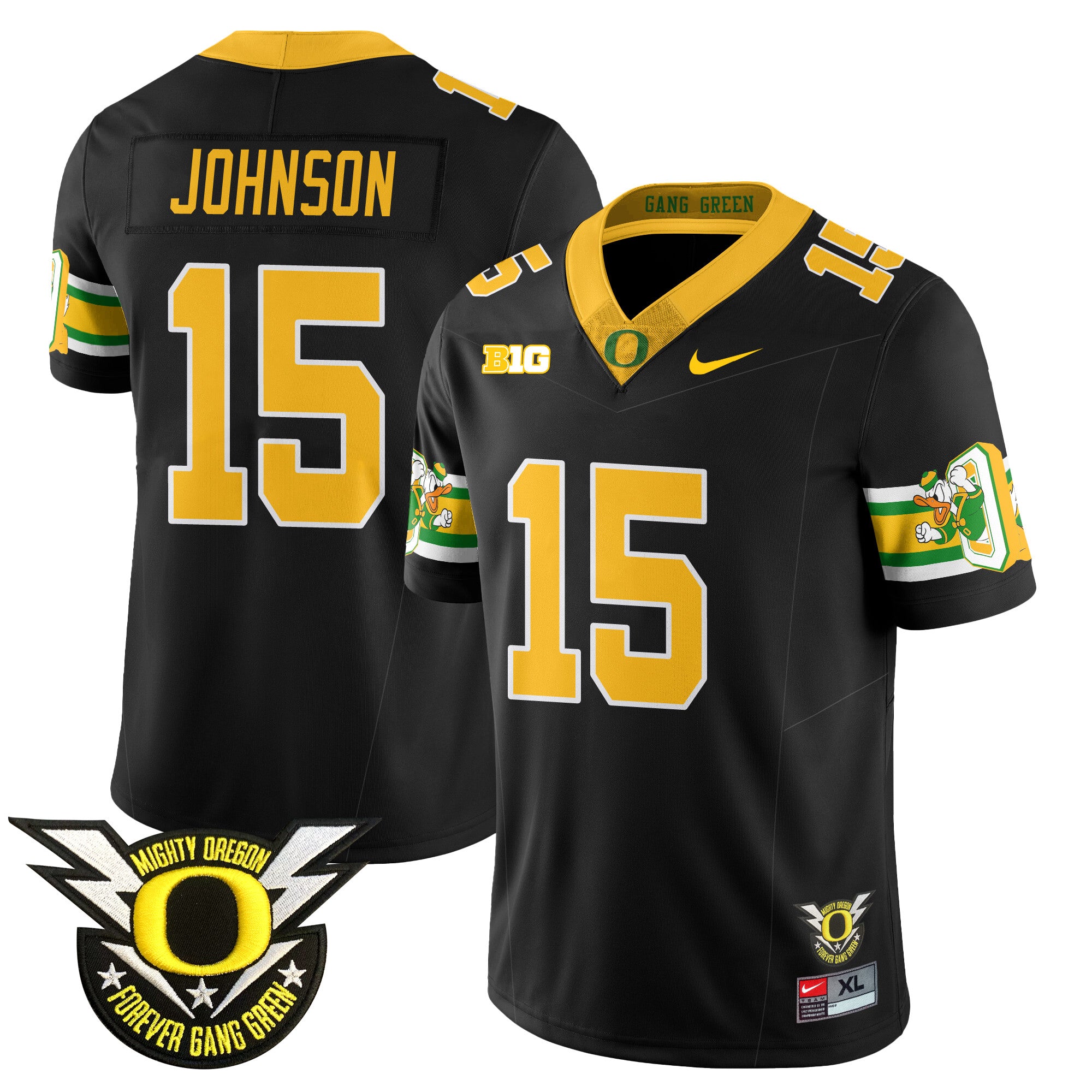 Men's Oregon Football Forever Gang Green 2024 Jersey N1 - All Stitched