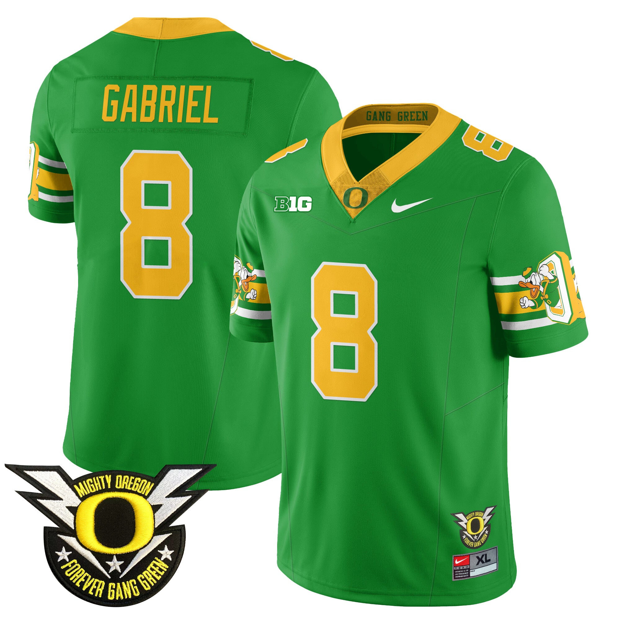 Men's Oregon Football Forever Gang Green 2024 Jersey N1 - All Stitched