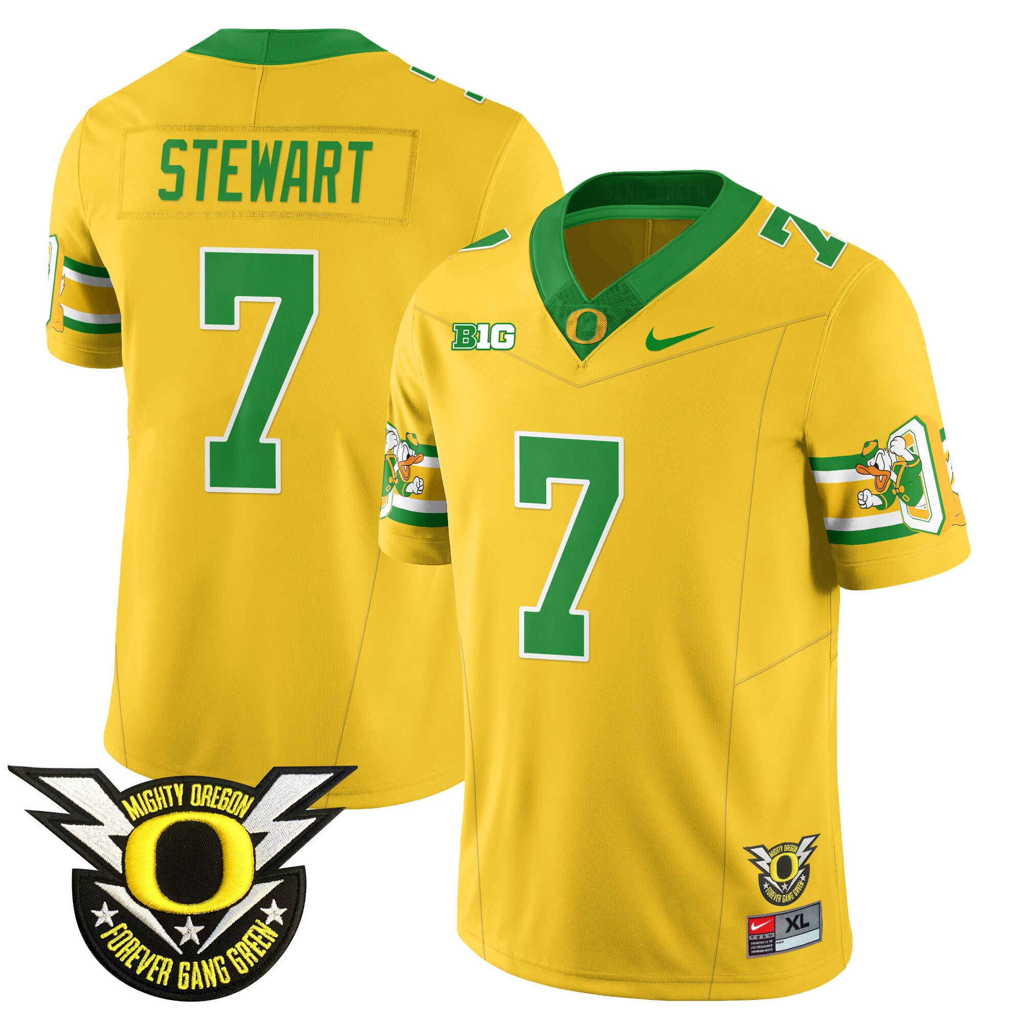Men's Oregon Football Forever Gang Green 2024 Jersey N1 - All Stitched