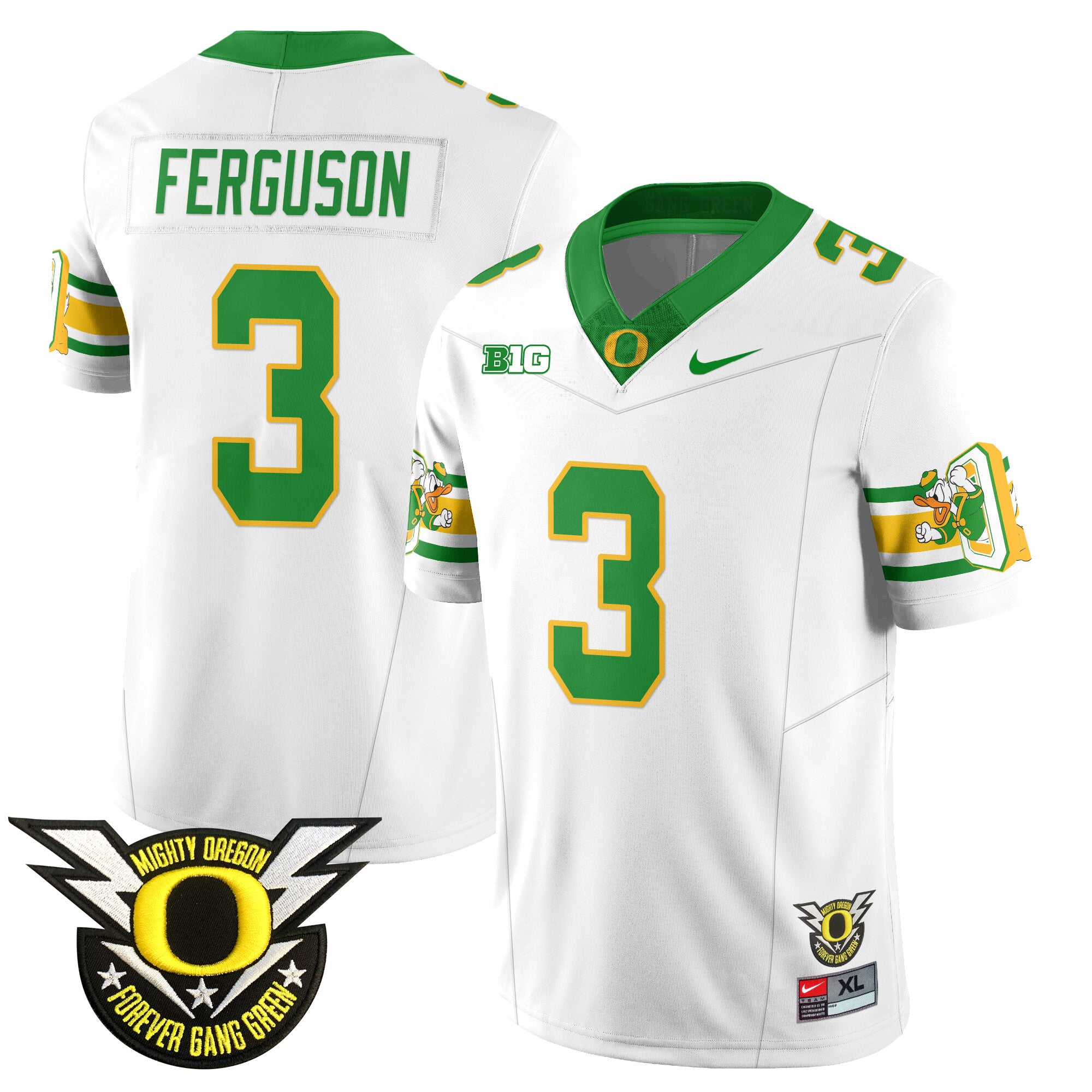 Men's Oregon Football Forever Gang Green 2024 Jersey N1 - All Stitched