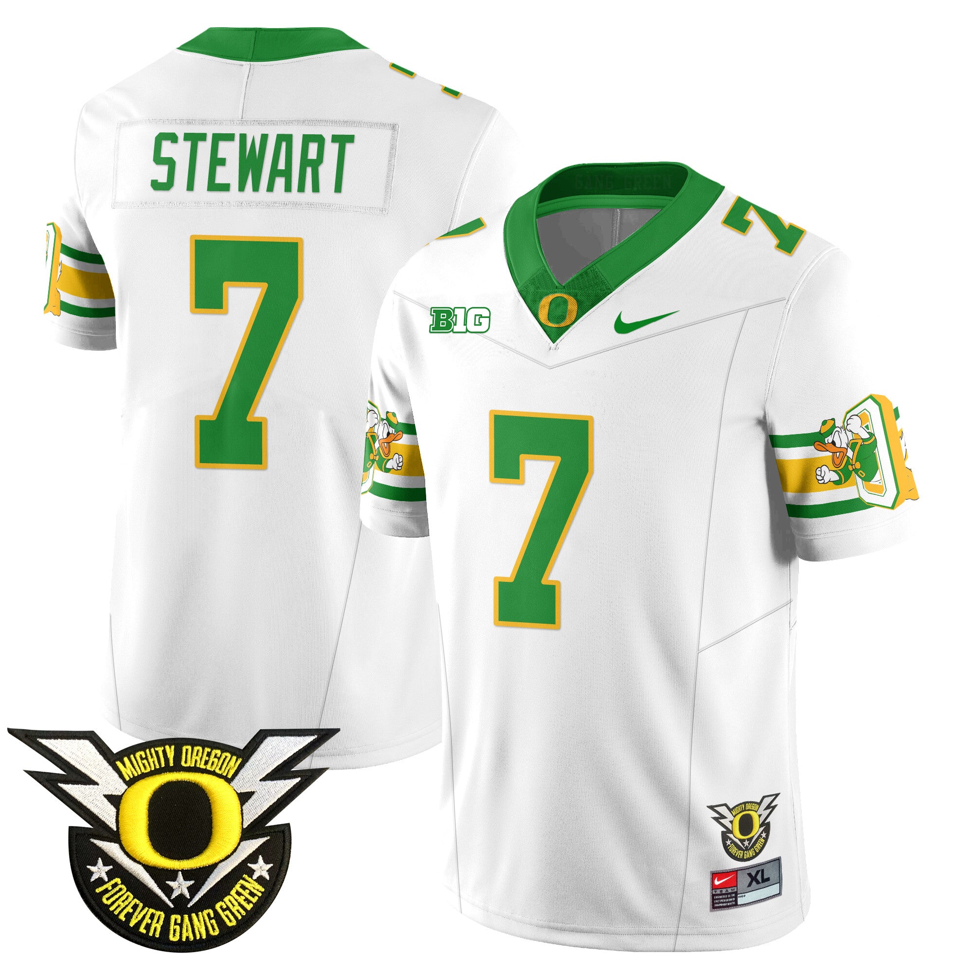 Men's Oregon Football Forever Gang Green 2024 Jersey N1 - All Stitched