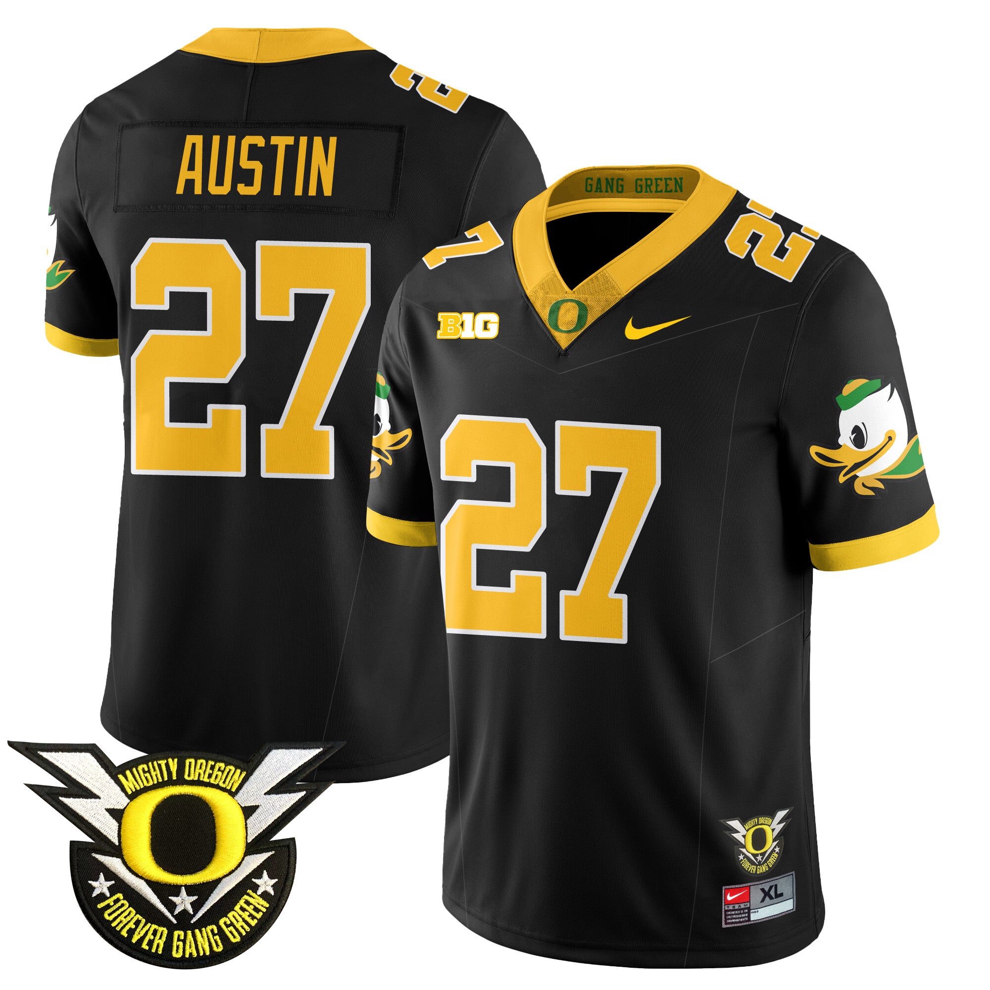 Men's Oregon Football Forever Gang Green 2024 Jersey N2 - All Stitched