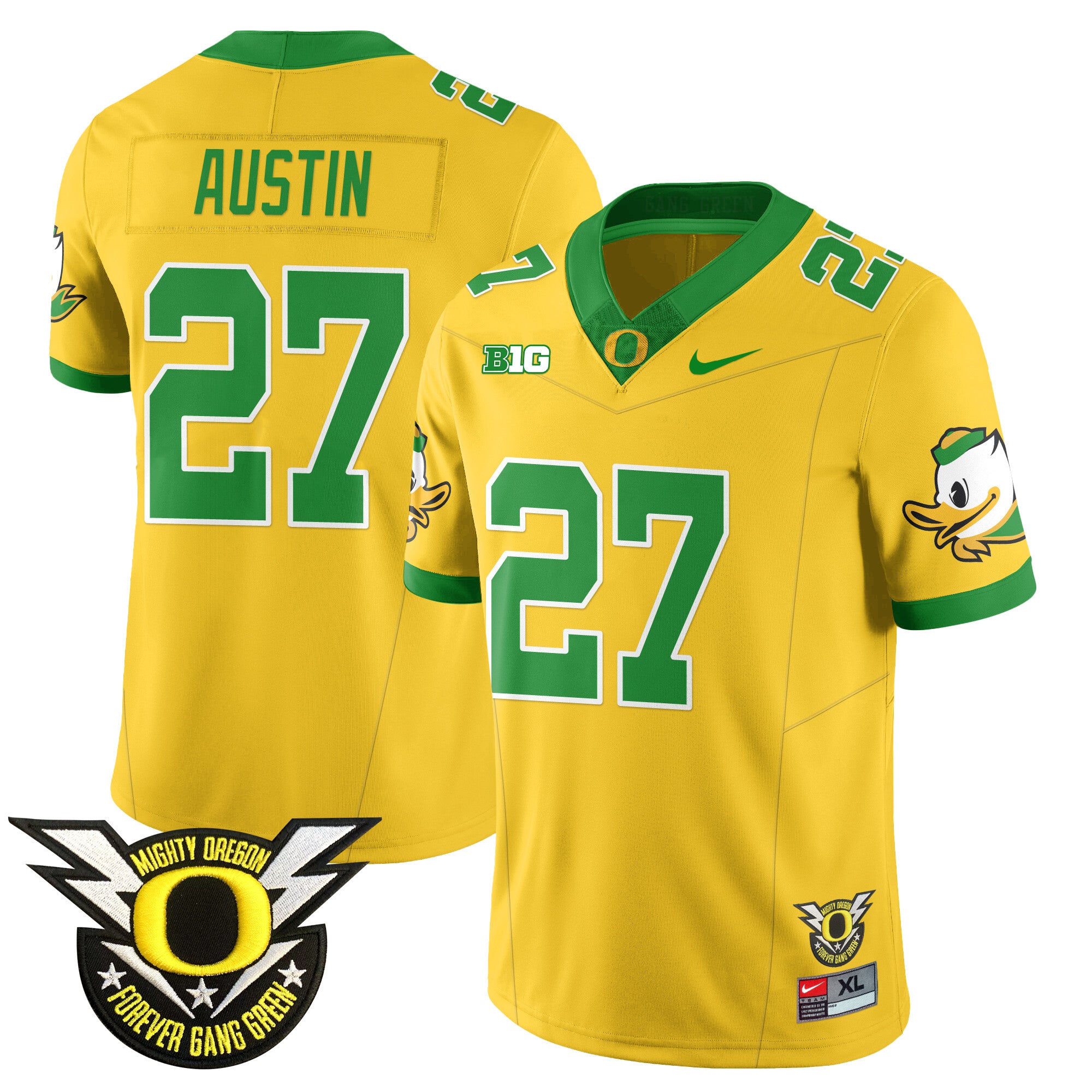 Men's Oregon Football Forever Gang Green 2024 Jersey N2 - All Stitched