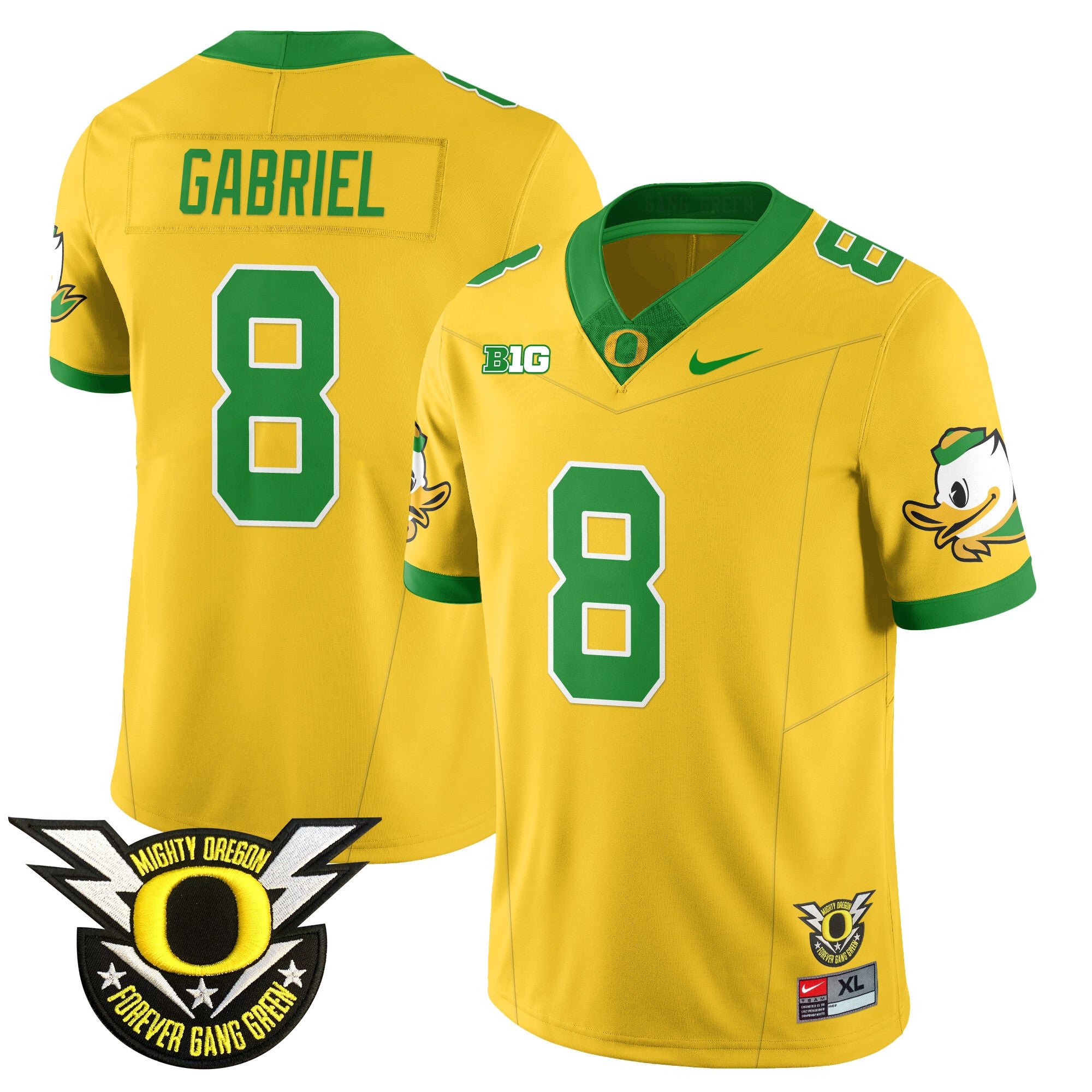 Men's Oregon Football Forever Gang Green 2024 Jersey N2 - All Stitched