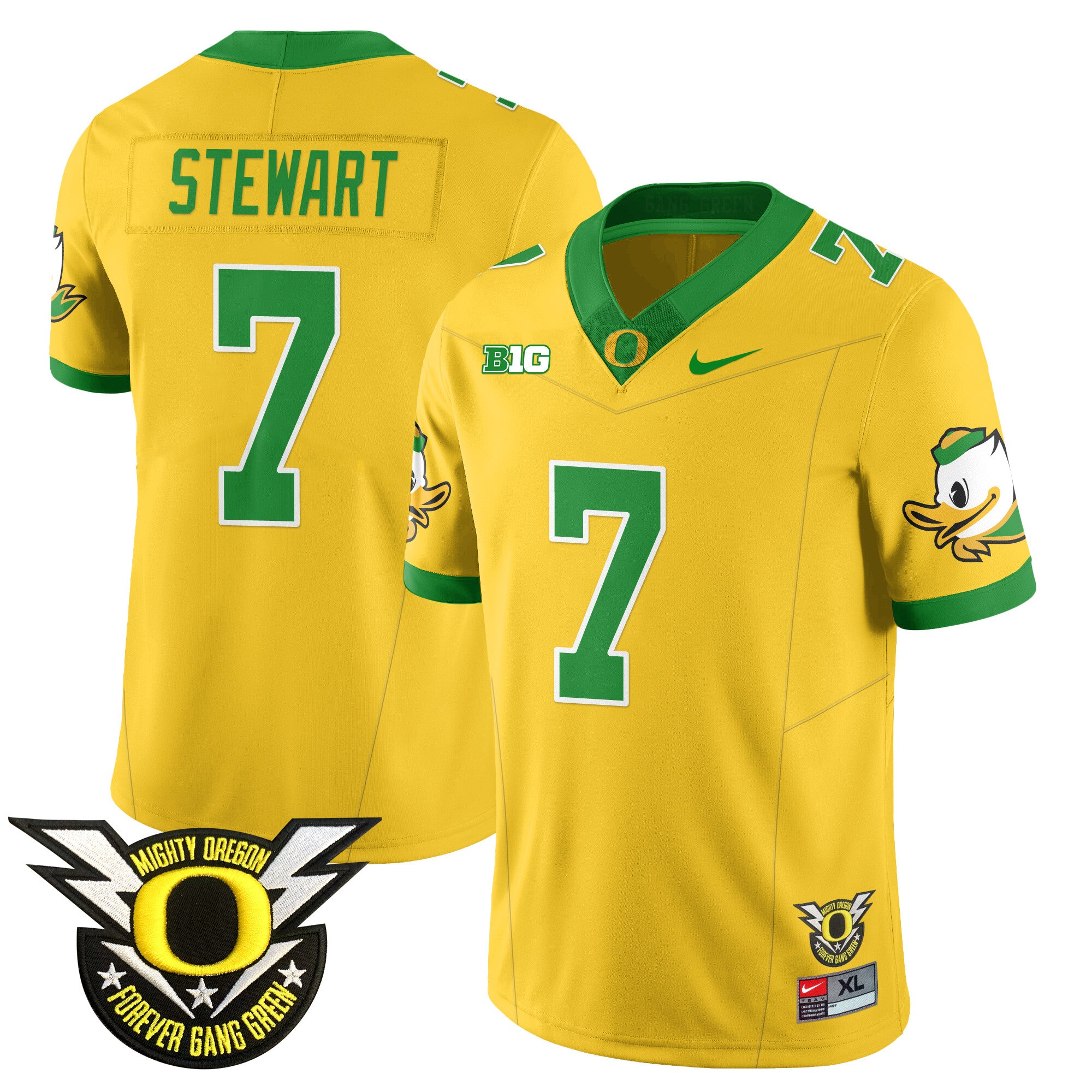 Men's Oregon Football Forever Gang Green 2024 Jersey N2 - All Stitched