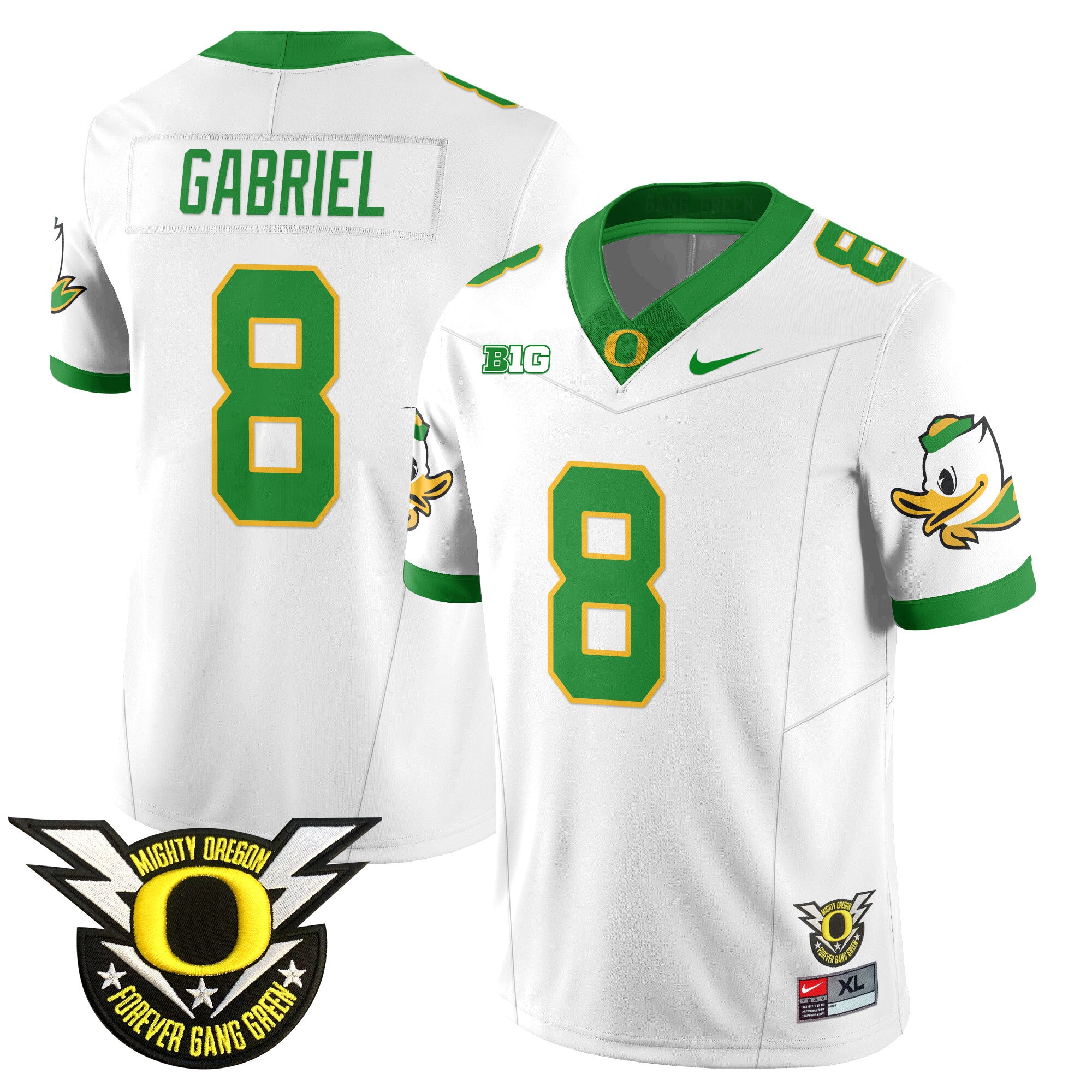Men's Oregon Football Forever Gang Green 2024 Jersey N2 - All Stitched