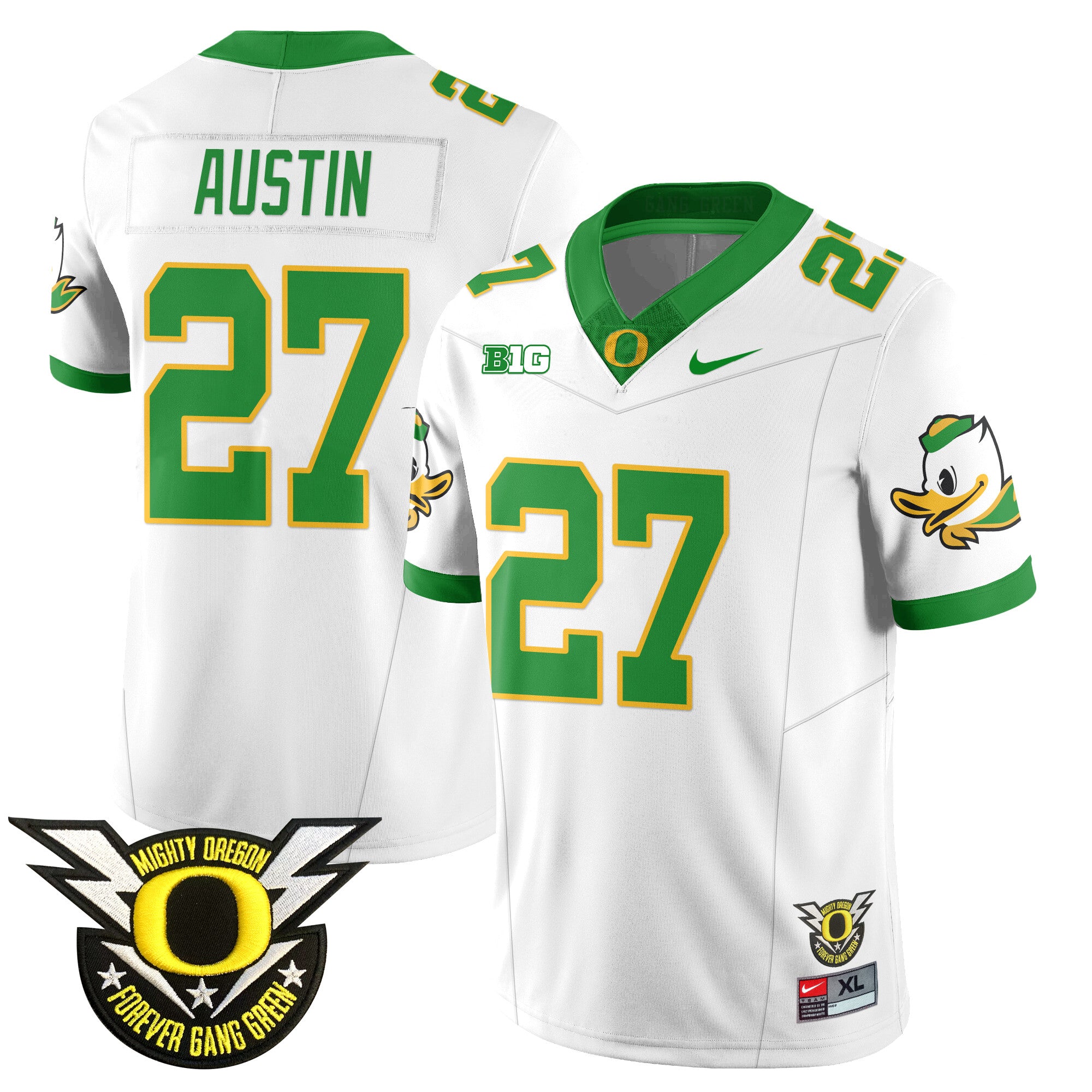 Men's Oregon Football Forever Gang Green 2024 Jersey N2 - All Stitched