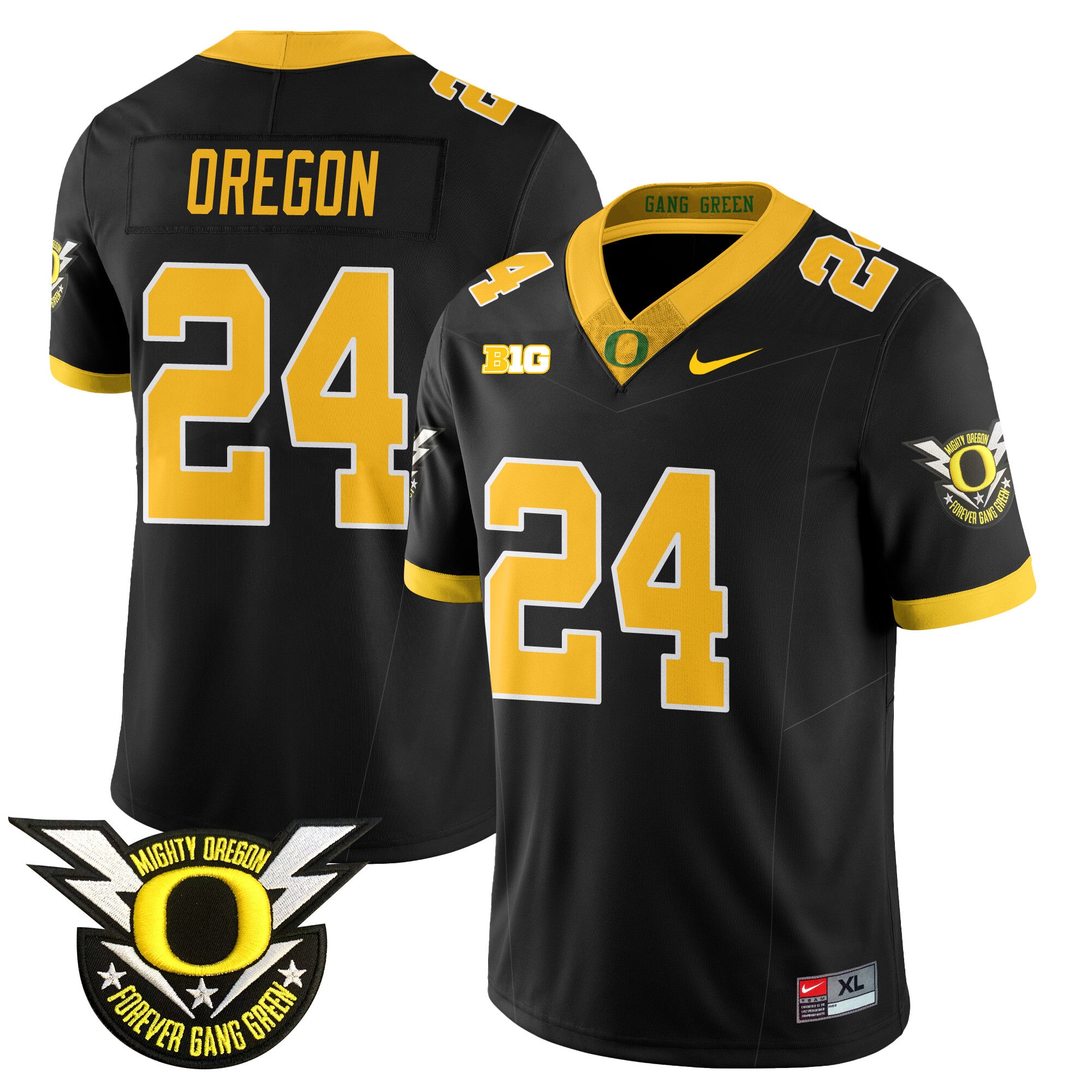 Men's Oregon Football Forever Gang Green 2024 Jersey - All Stitched