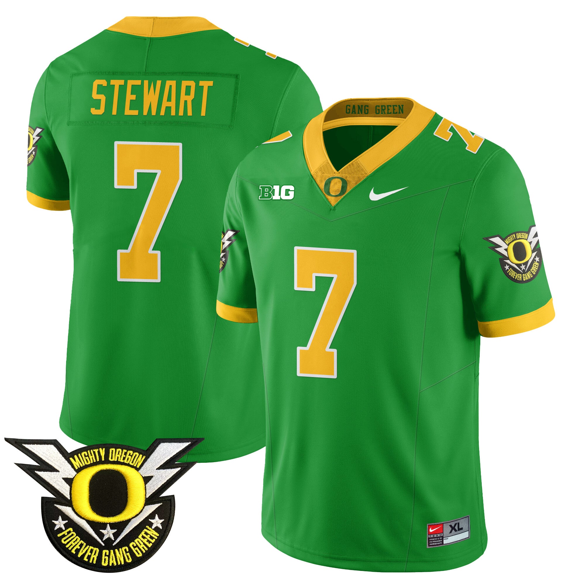 Men's Oregon Football Forever Gang Green 2024 Jersey - All Stitched