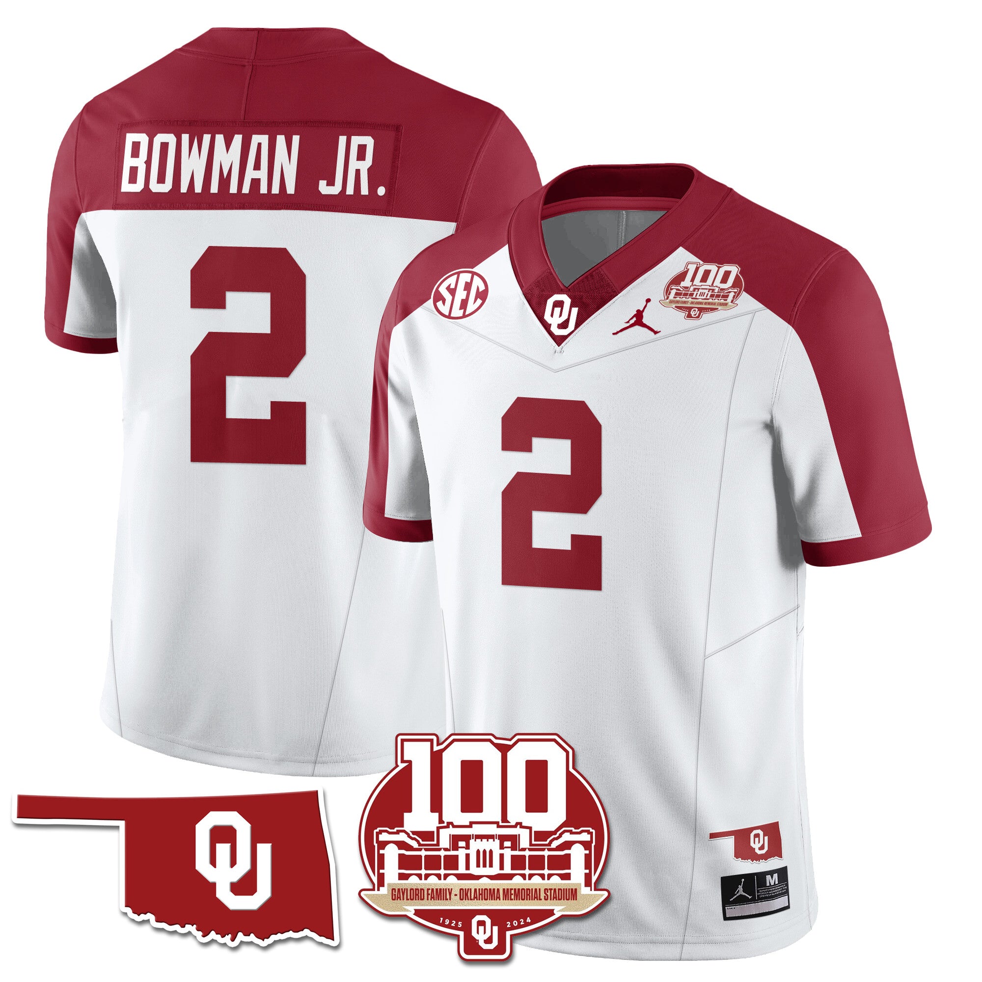 Men's Oklahoma Sooners 1946-56 Throwback Uniforms - 100th Season - All Stitched