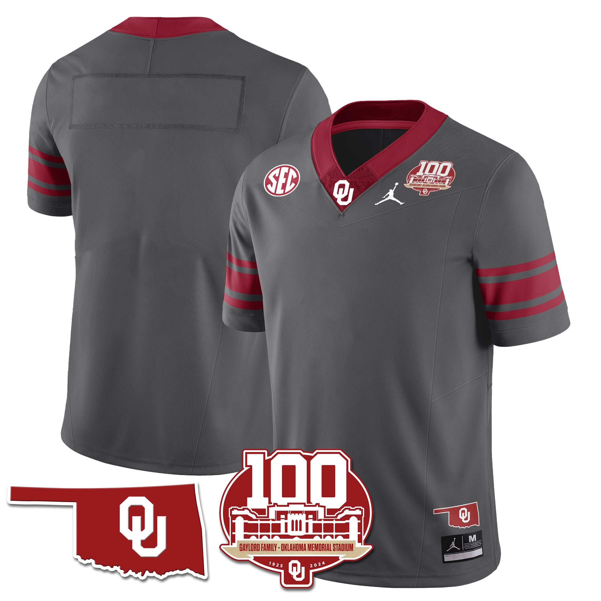 Men's Oklahoma Sooners 1946-56 Throwback Uniforms - 100th Season - All Stitched