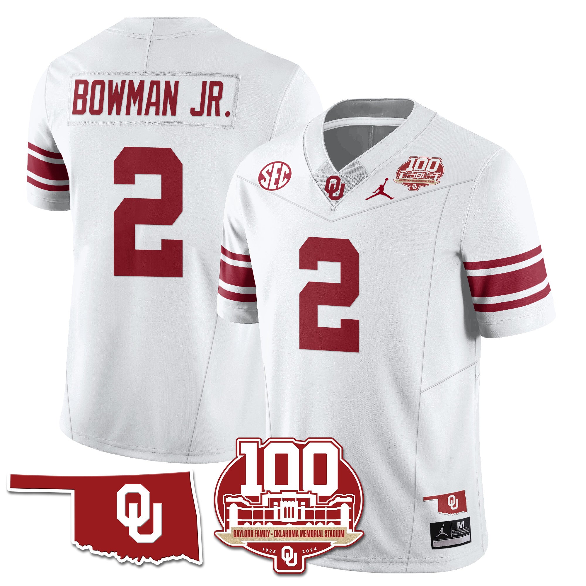 Men's Oklahoma Sooners 1946-56 Throwback Uniforms - 100th Season - All Stitched