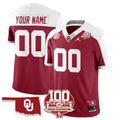 Custom Name/Gender Oklahoma Sooners 1946-56 Throwback Uniforms - 100th Season - All Stitched