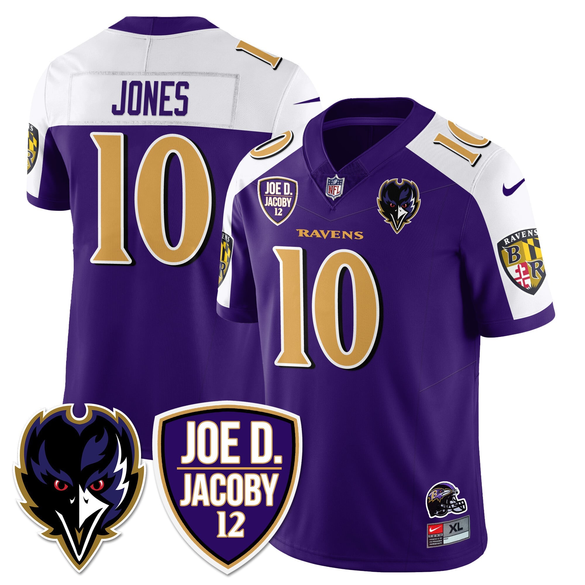 Men's Ravens Purple Rising 2024 Vapor Limited Jersey - All Stitched