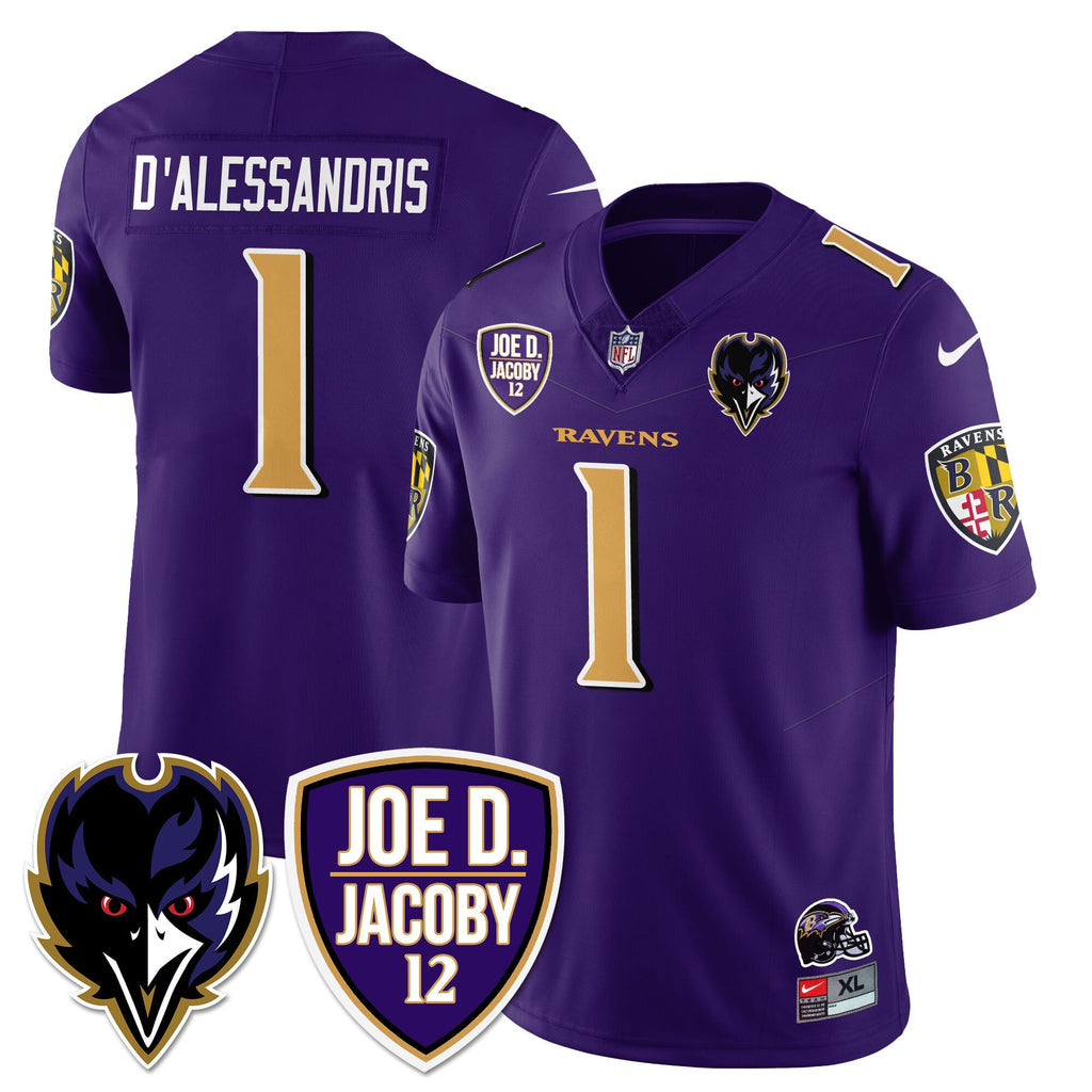 Men's Ravens Purple Rising 2024 Vapor Limited Jersey - All Stitched