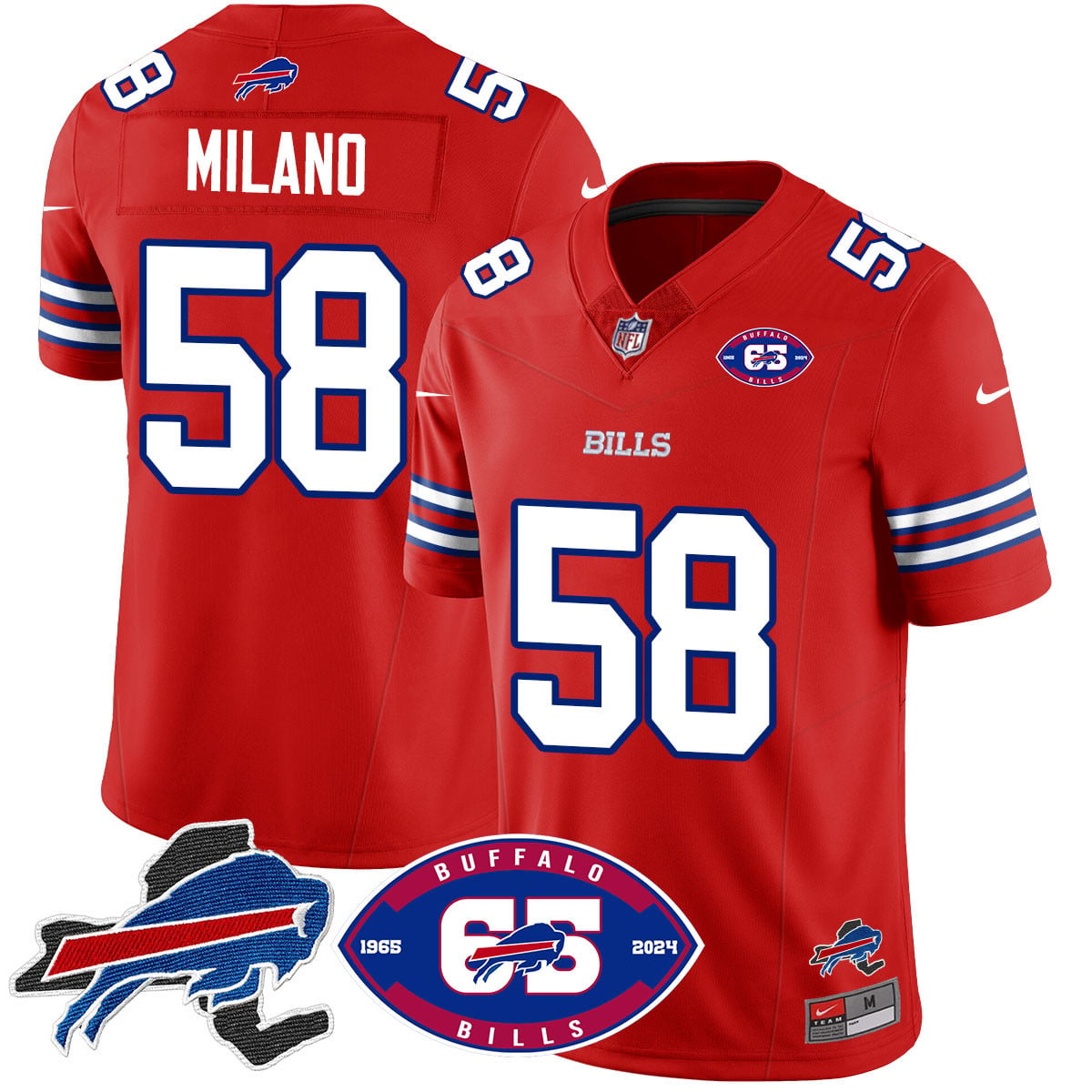 Men's Bills 1959 - 2024 - The Bills Jersey - All Stitched