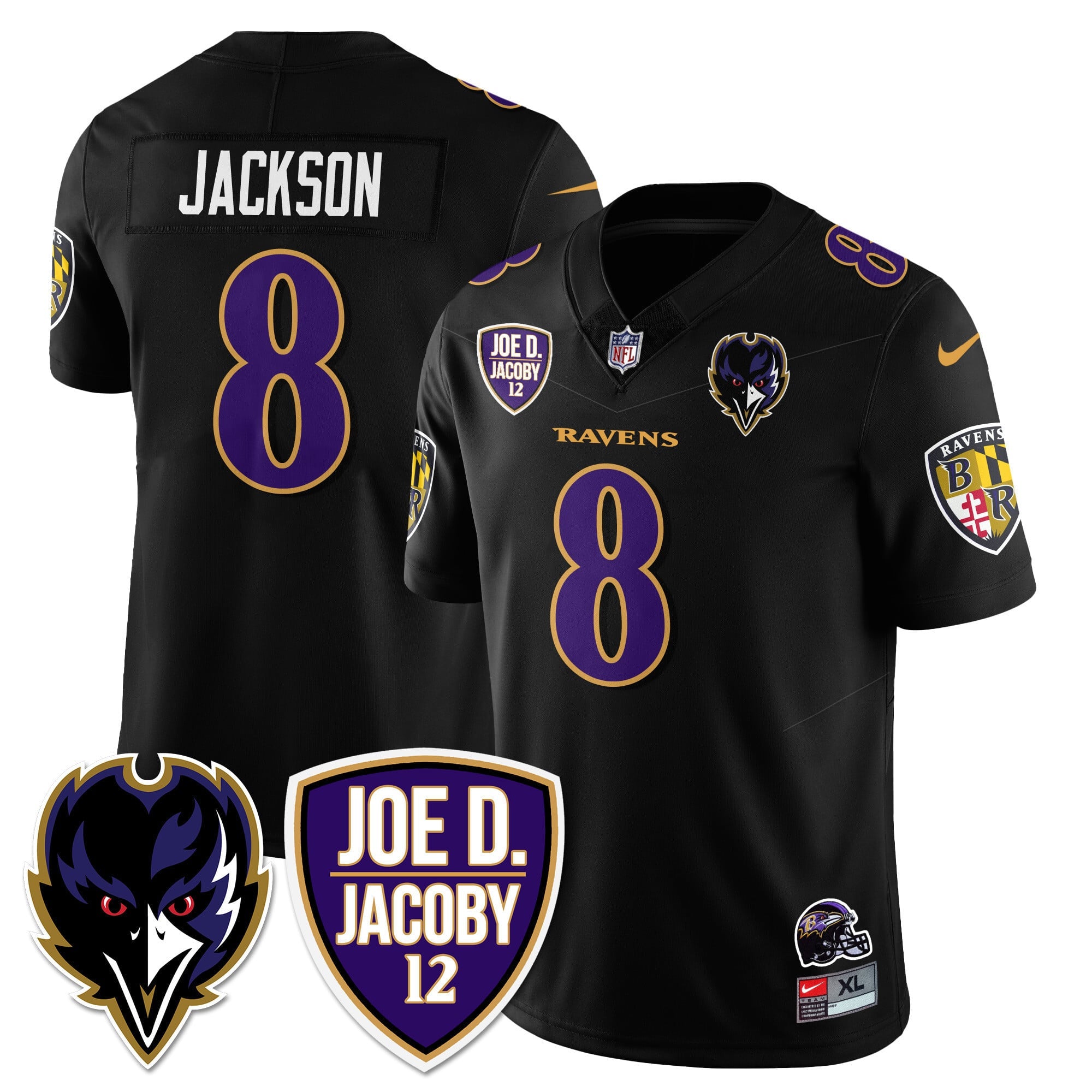 Men's Ravens Purple Rising 2024 Vapor Limited Jersey - All Stitched