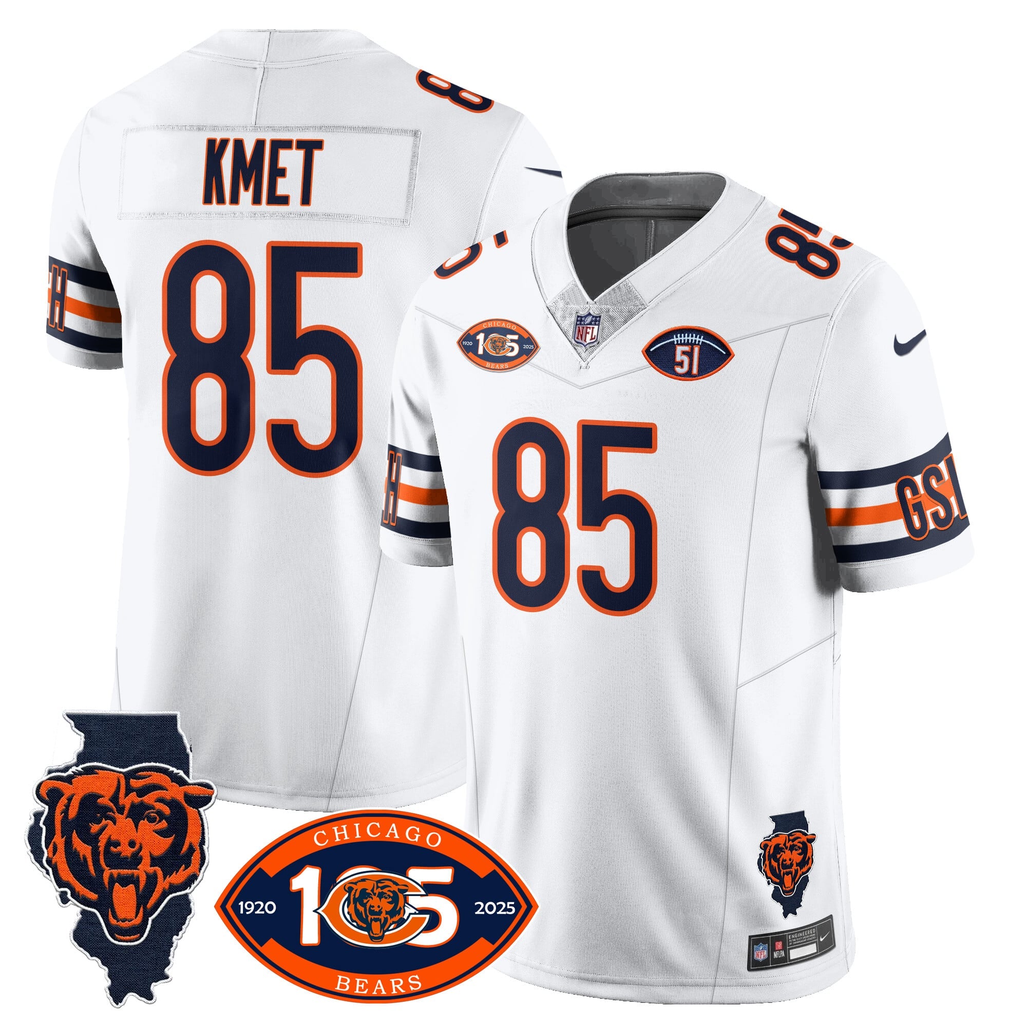 Men's Bears 1920-2025 - The Bears Jersey - All Stitched