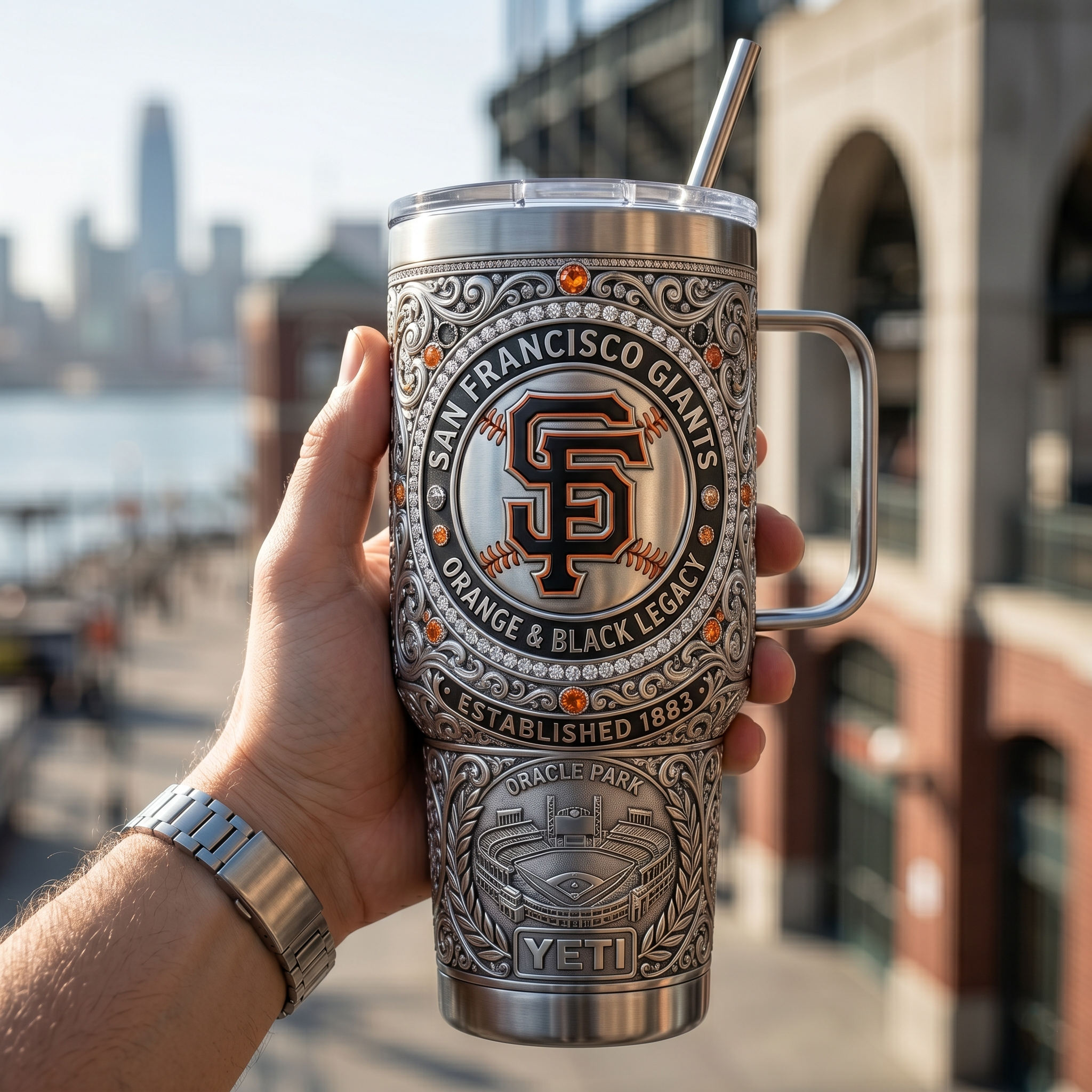 San Francisco Giants 40 oz Tumbler with Handle and Lid