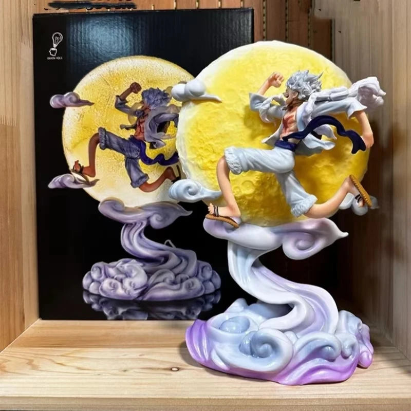 15cm One Piece Anime Figure Moon Fairy Nika Monkey D Luffy Gear 5 With Moon Light Action Figure Statue Model Collection Toys