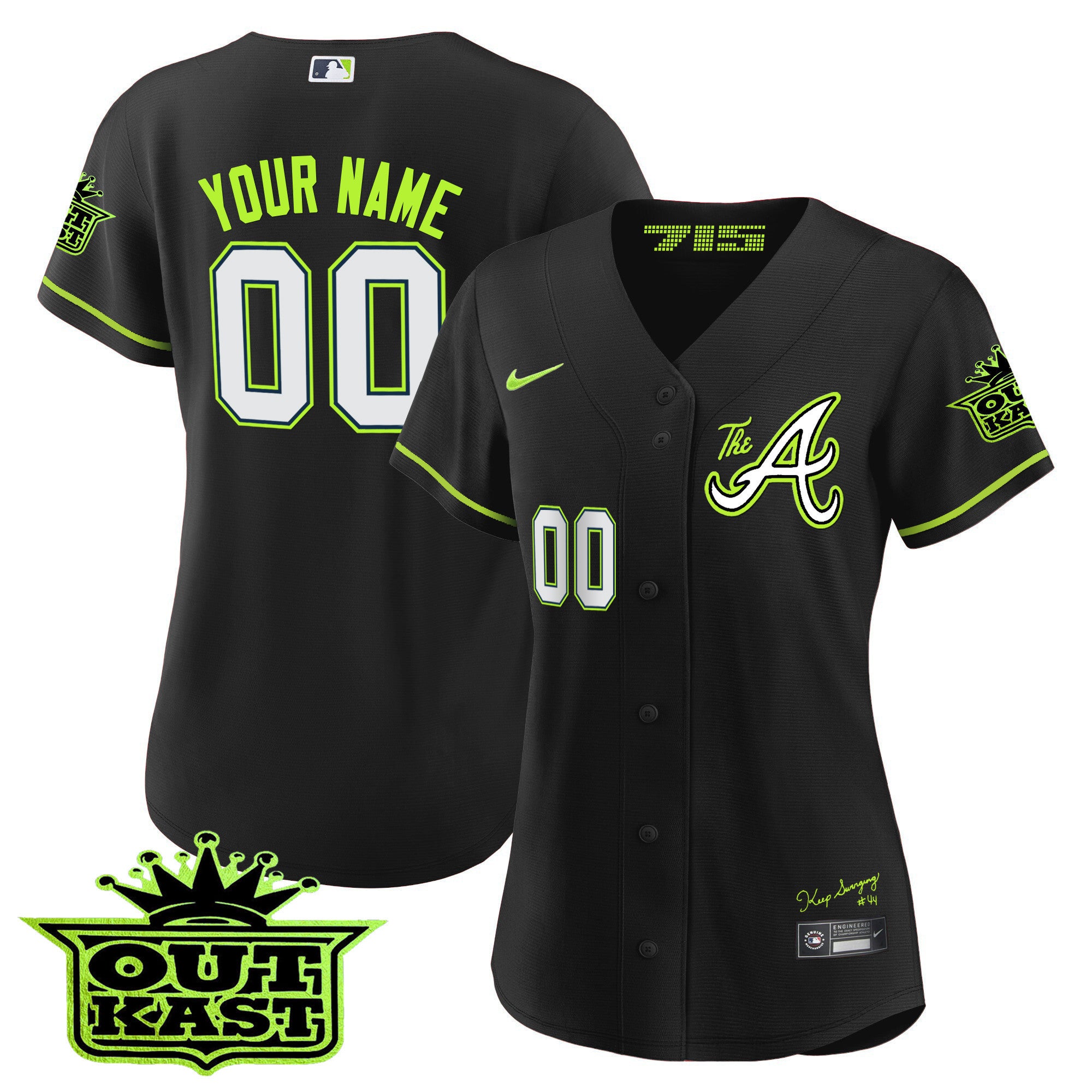 Atlanta Braves Atliens The A Baseball Custom Jersey - All Stitched