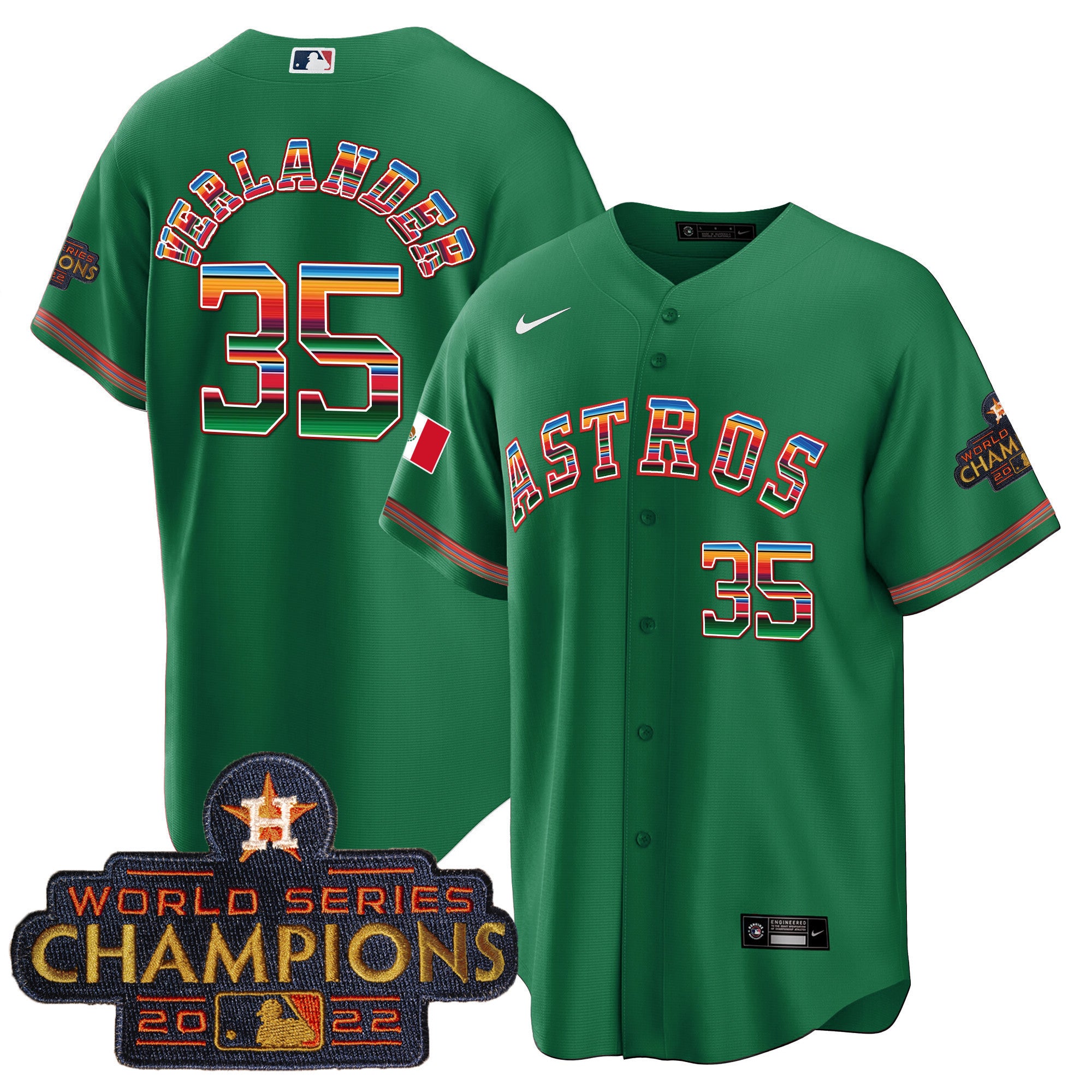 Men's Astros Mexico Cool Base Limited Jersey - All Stitched
