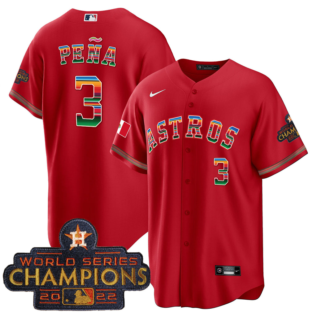 Men's Astros Mexico Cool Base Limited Jersey - All Stitched