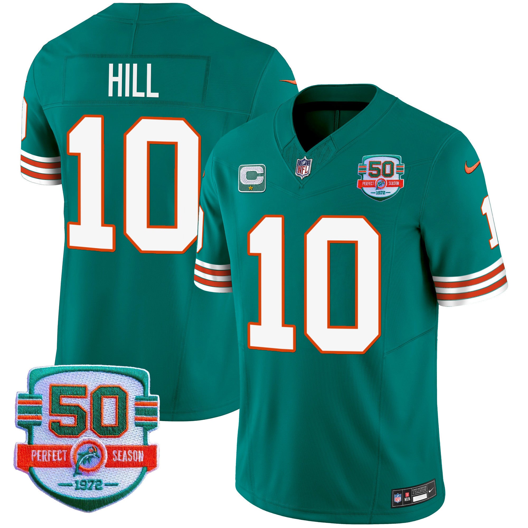 Men's Dolphins Throwback Vapor Jersey - All Stitched