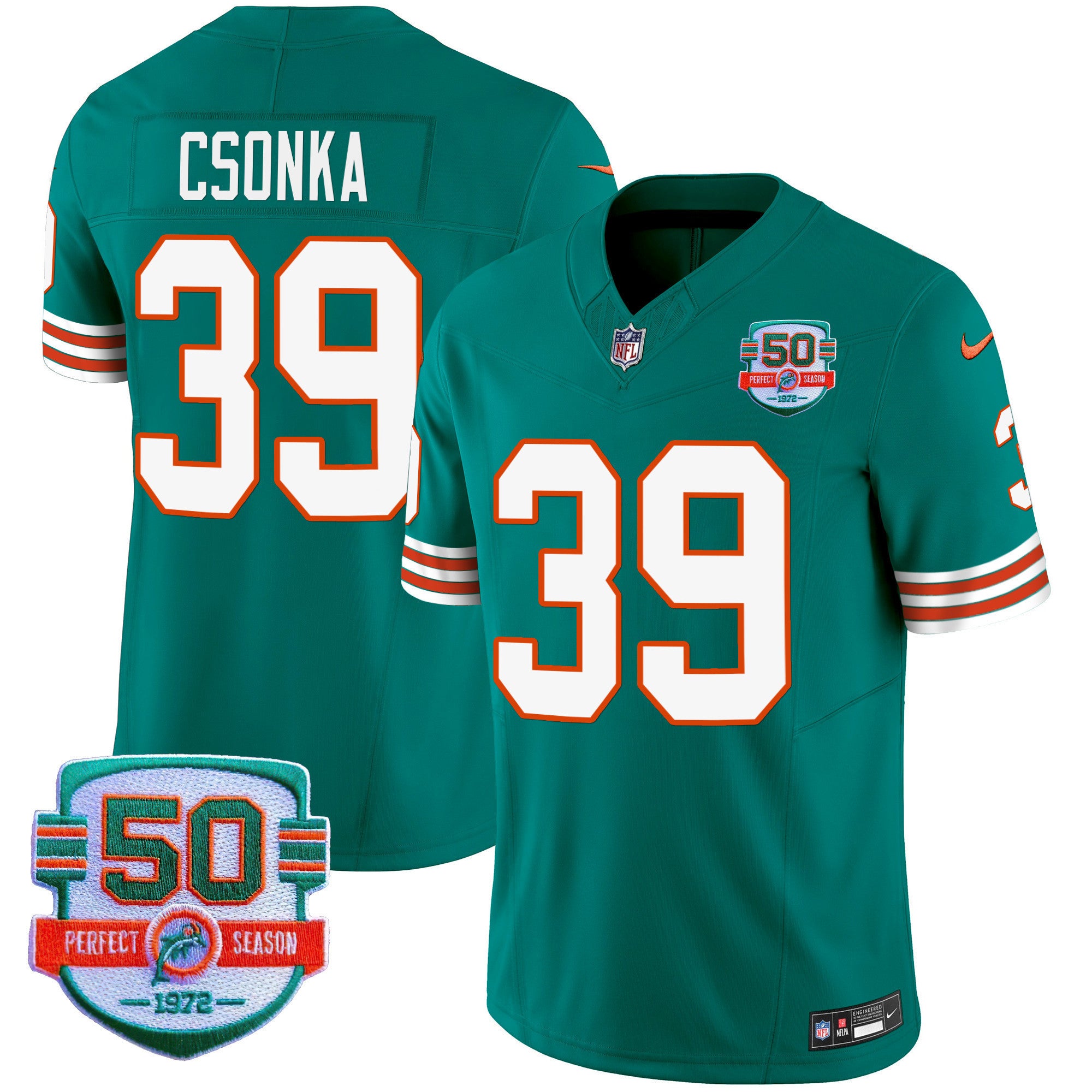 Men's Dolphins Throwback Vapor Jersey - All Stitched