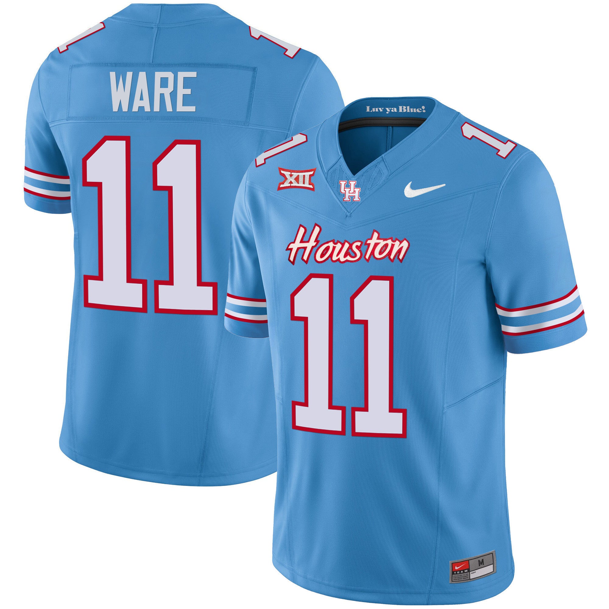 Men's Houston Cougars 2023 Oilers Inspired Vapor Jersey - All Stitched