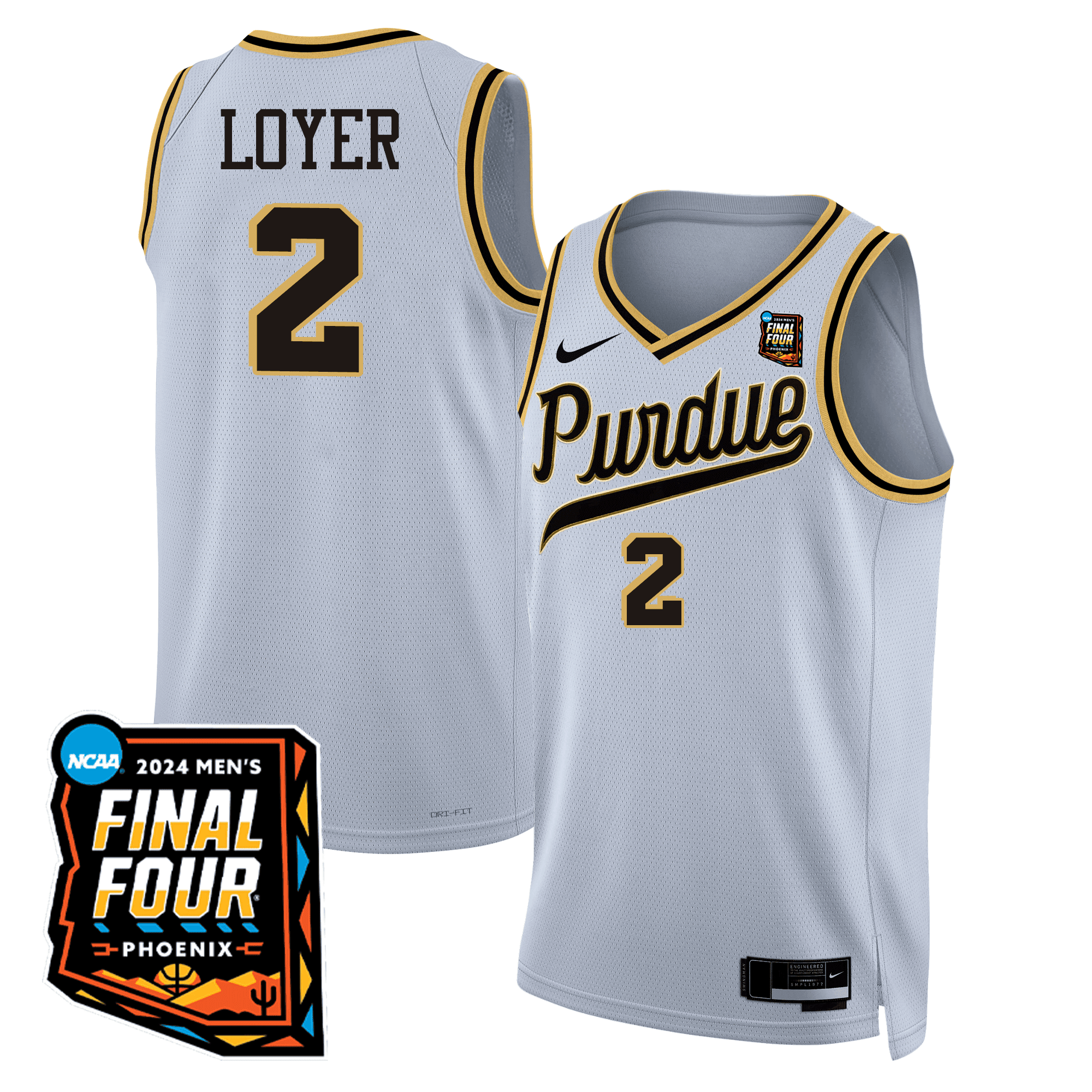 Men's Purdue Boilermakers Basketball Jersey - Final Four Patch