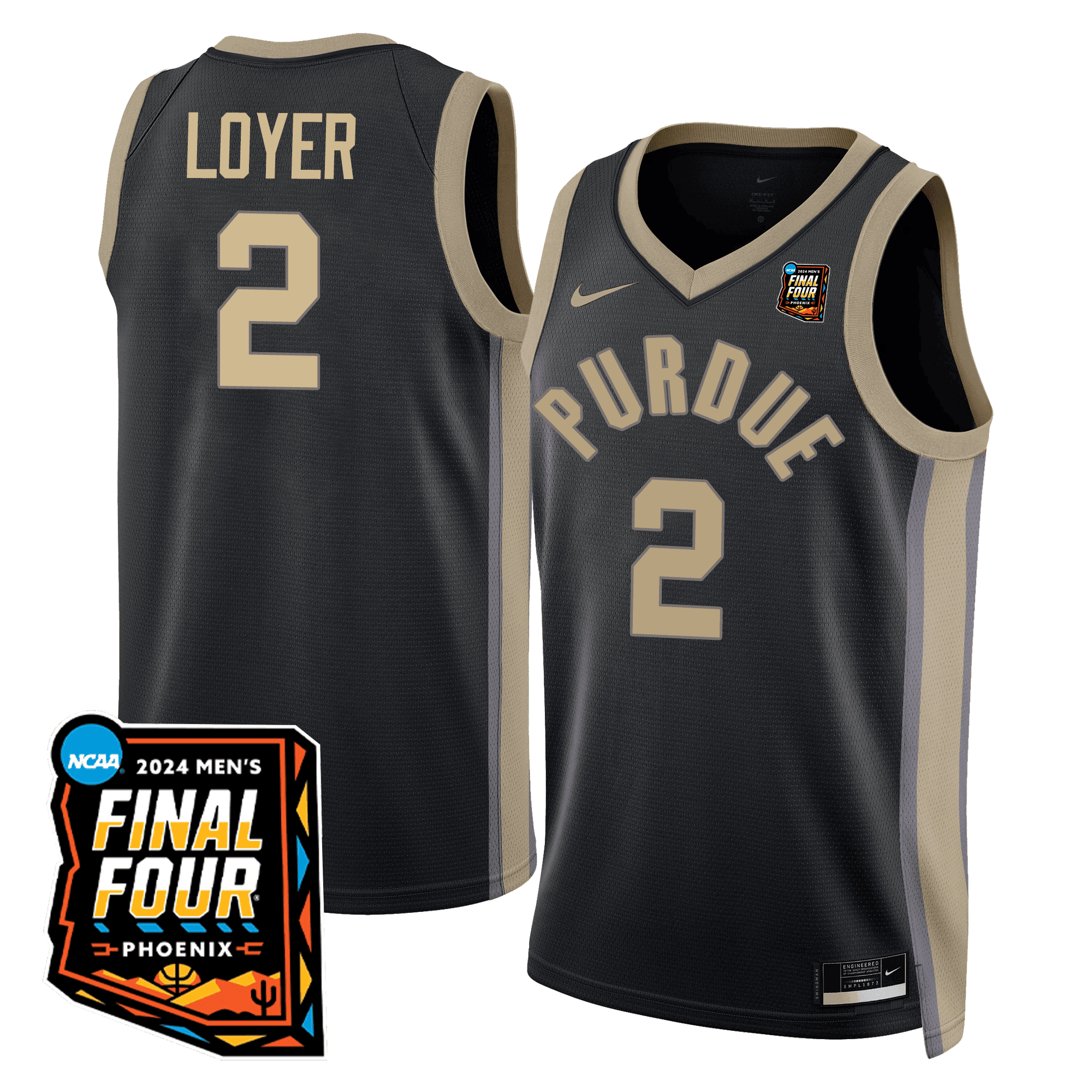 Men's Purdue Boilermakers Basketball Jersey - Final Four Patch