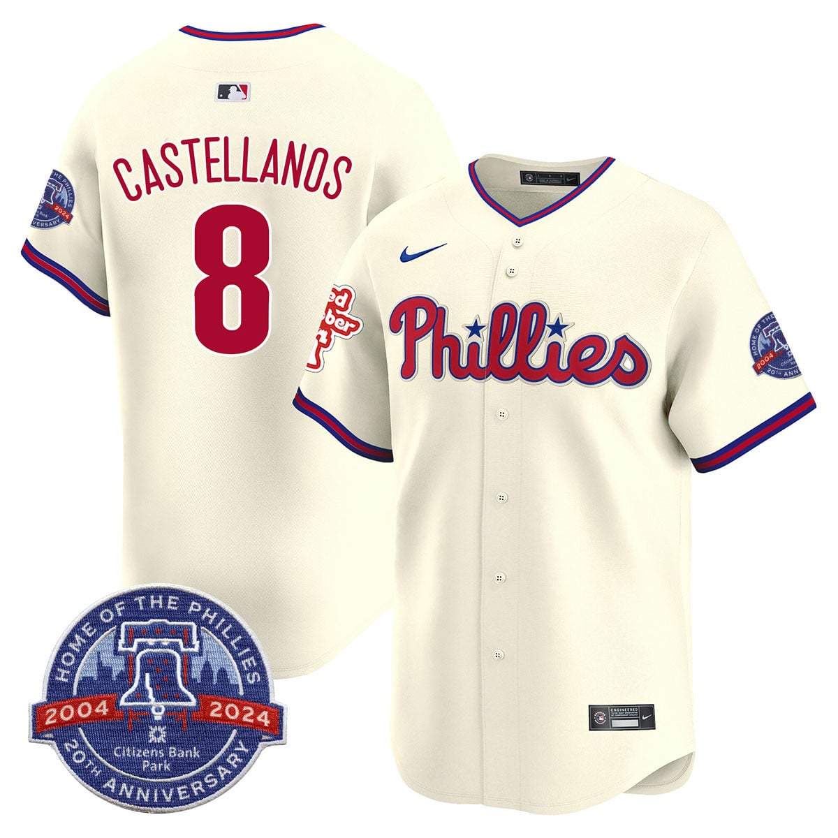 Men's Phillies Citizen Bank Park's 20Th Anniversary Jersey - All Stitched